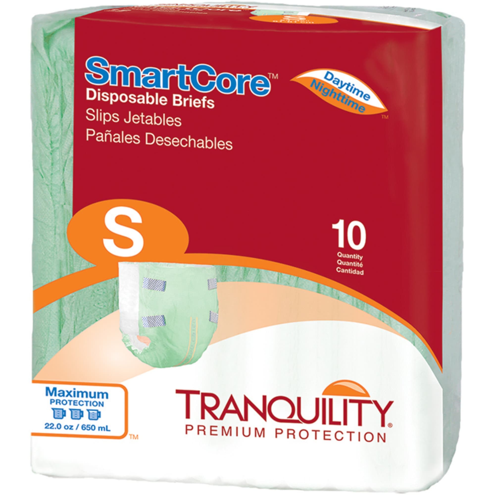 Tranquility SmartCore Adult Disposable Briefs with Tabs, Maximum Absorbency