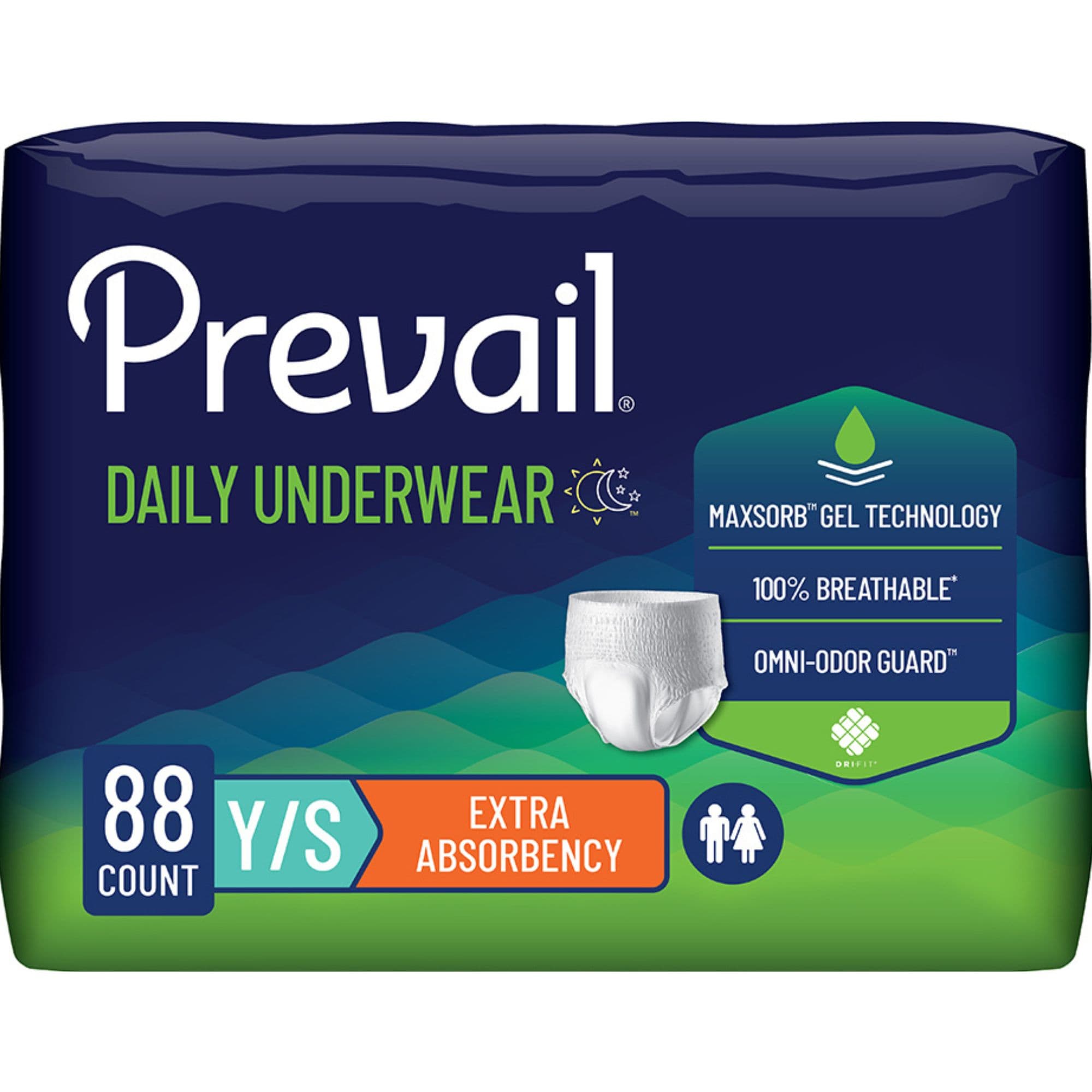 Prevail Adult Incontinence Pull-Up Underwear for Men & Women, Extra Absorbency