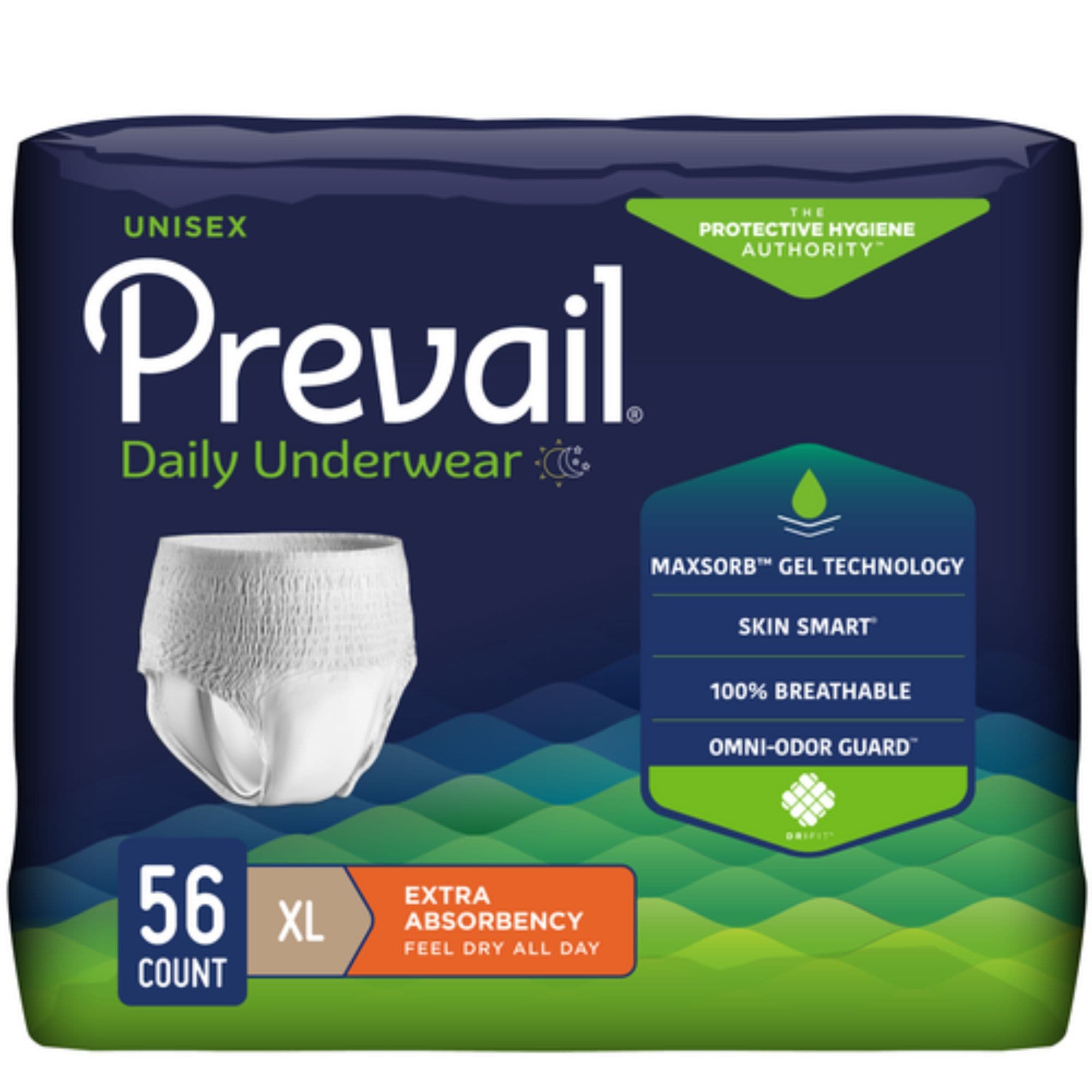 Prevail Adult Incontinence Pull-Up Underwear for Men & Women, Extra Absorbency