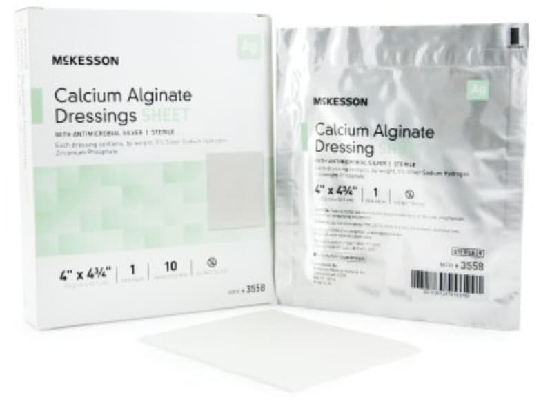 McKesson Calcium Alginate Dressings with Antimicrobial Silver, Sterile