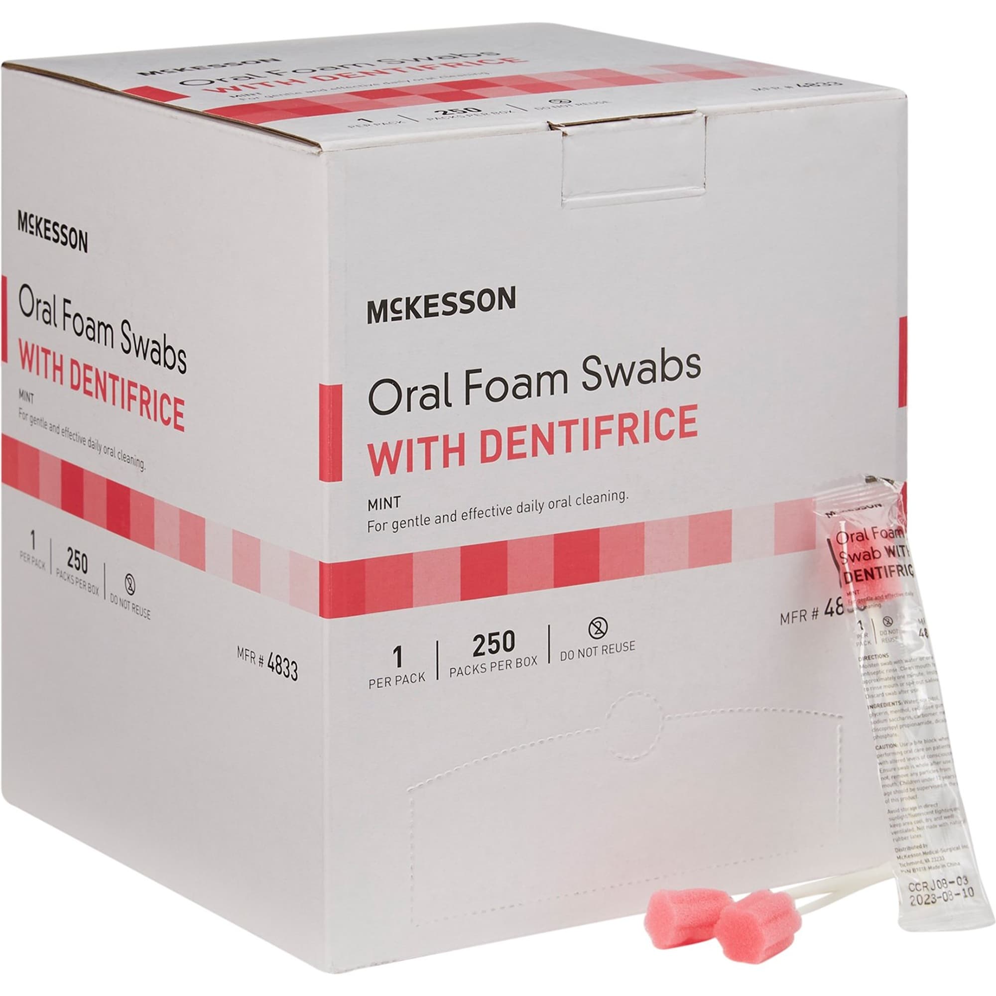 McKesson Oral Foam Swabstick, Dentifrice
