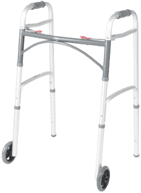 McKesson Aluminium Folding Walker with Wheels