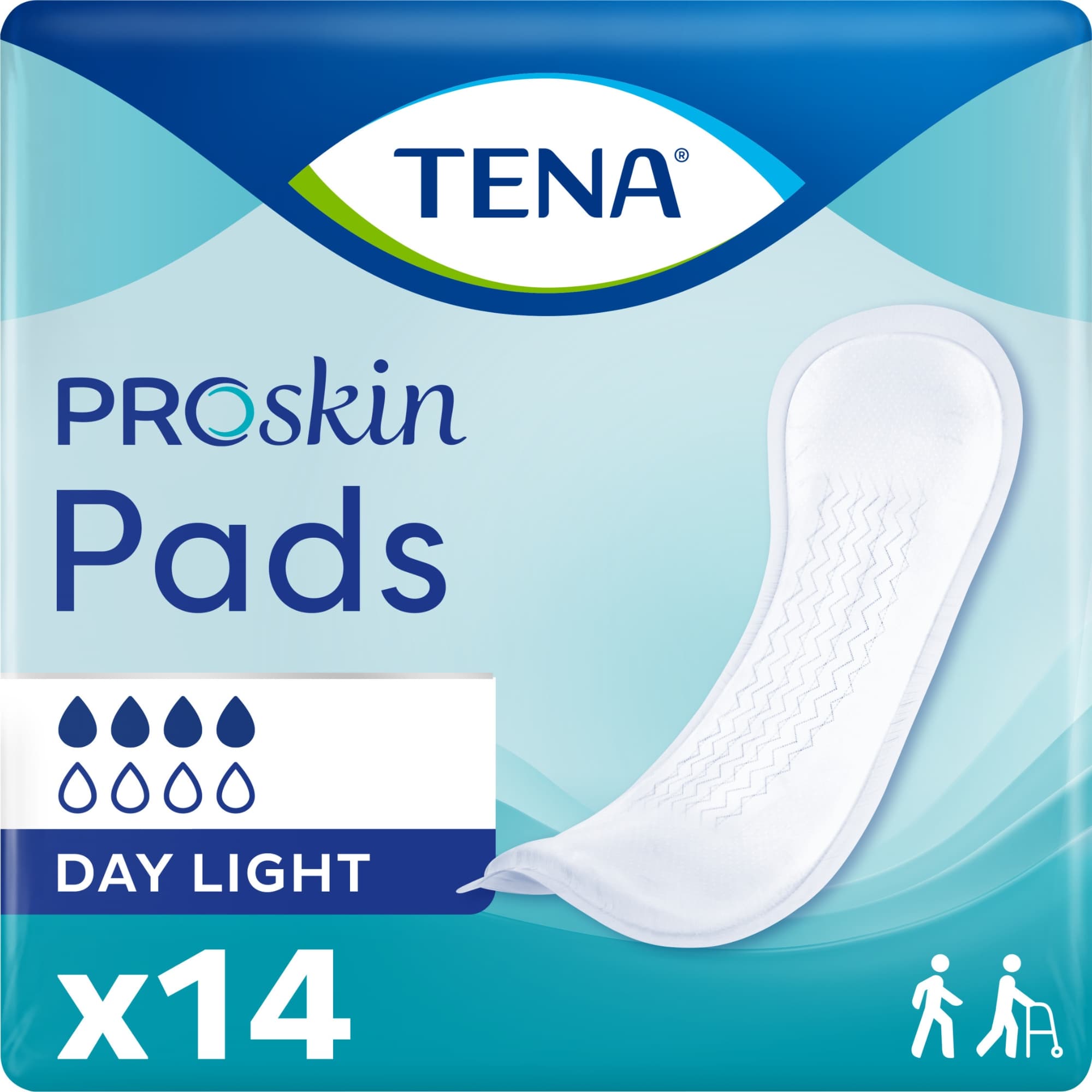 TENA ProSkin Day Regular Absorbent Pads, Light Absorbency