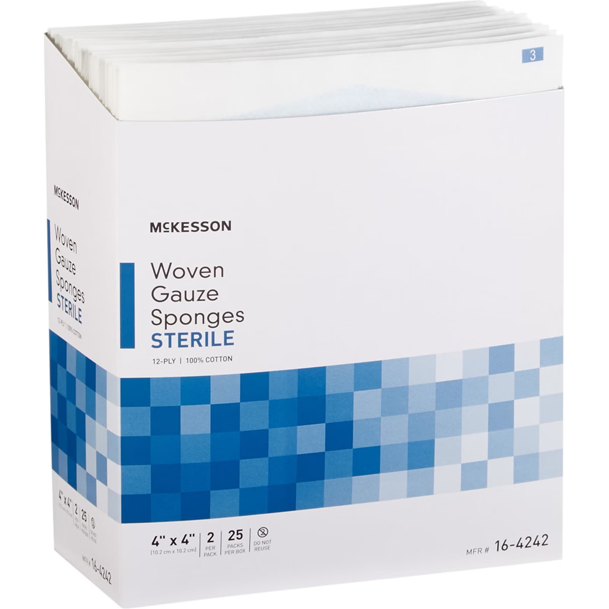 McKesson 12-Ply Woven Gauze Sponges, Sterile