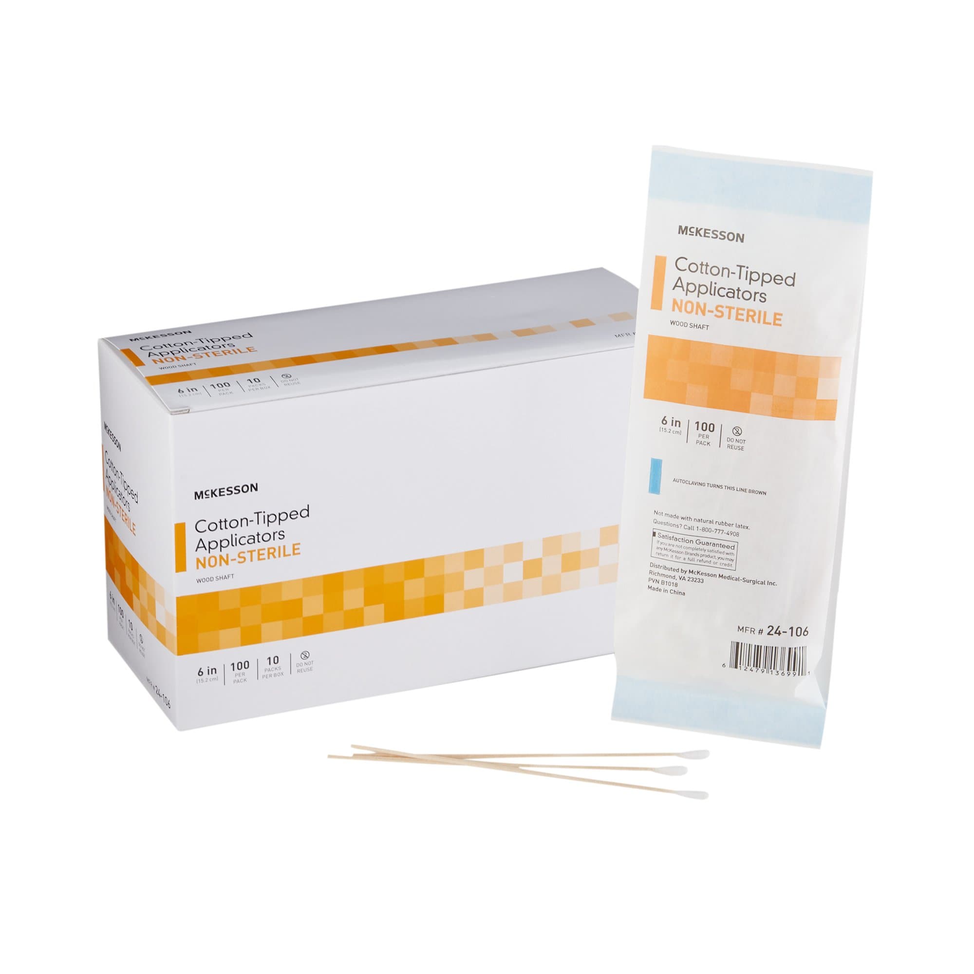 McKesson Cotton Swabstick, NonSterile