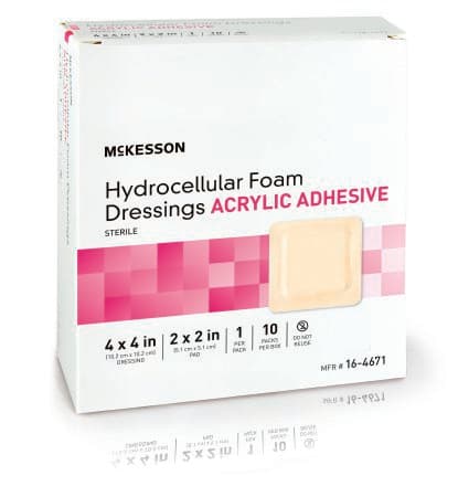 McKesson Hydrocellular Foam Dressings Acrylic Adhesive