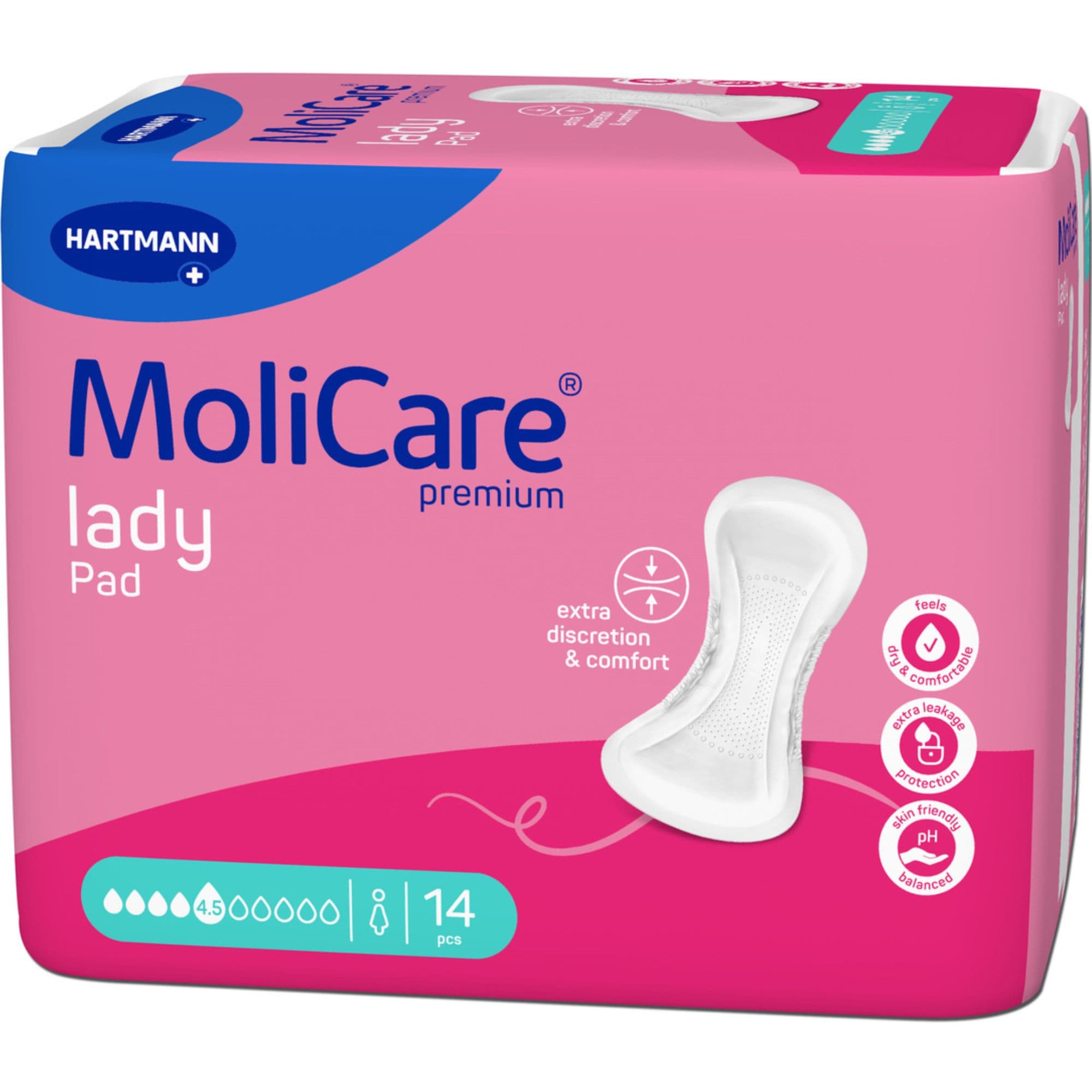 MoliCare Premium Adult Female Disposable Bladder Control Pad, Moderate