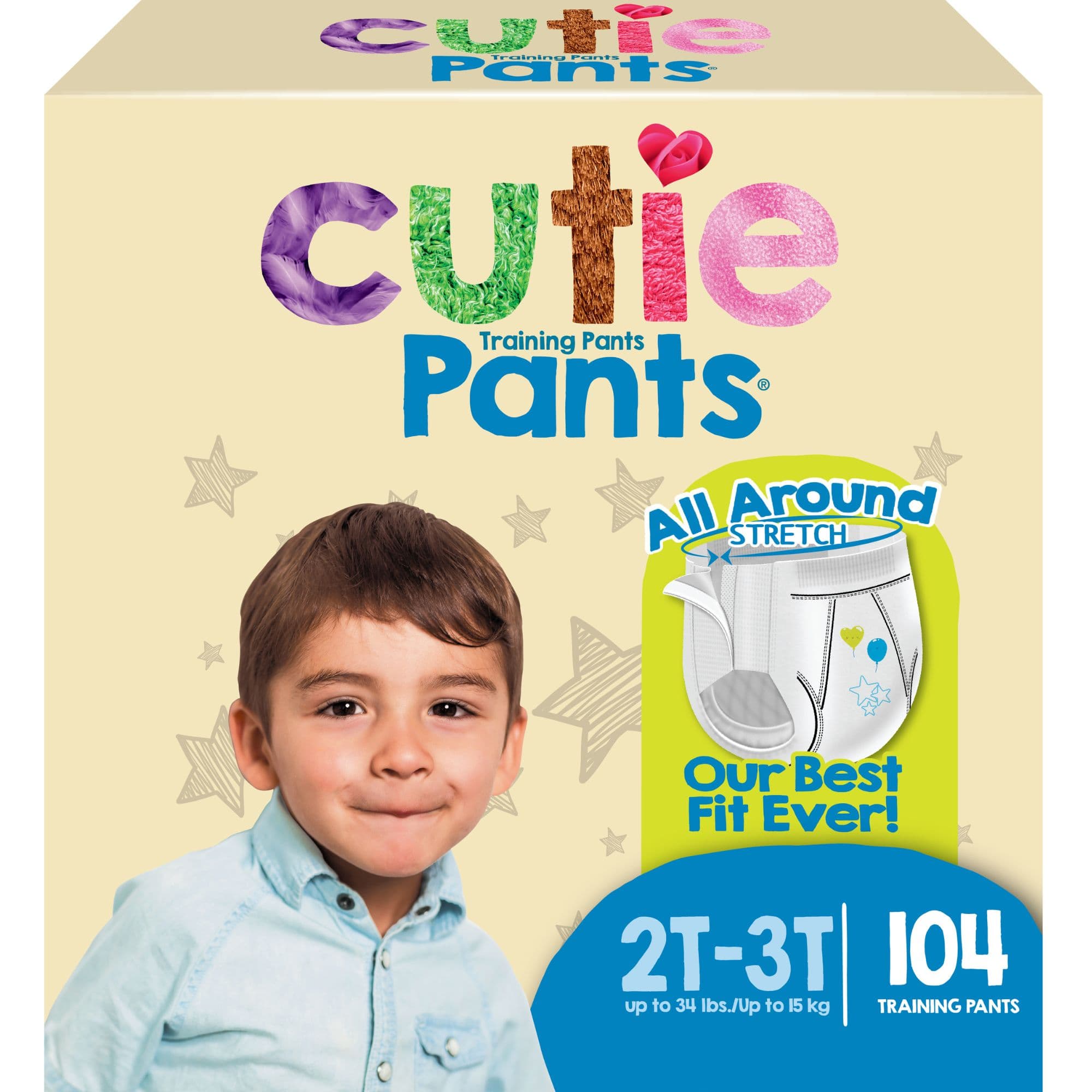 Cutie Pants Disposable Male Toddler Training Pants, Heavy