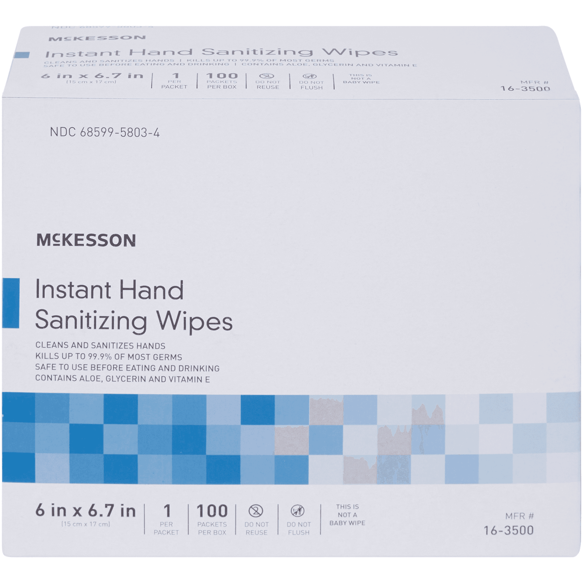McKesson Hand Sanitizing Wipe Alcohol Wipe, Individual Packet