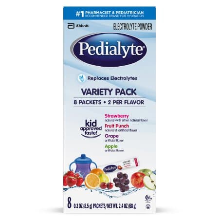 Pedialyte Electrolyte Powder, Individual Packet, Multiple Flavors