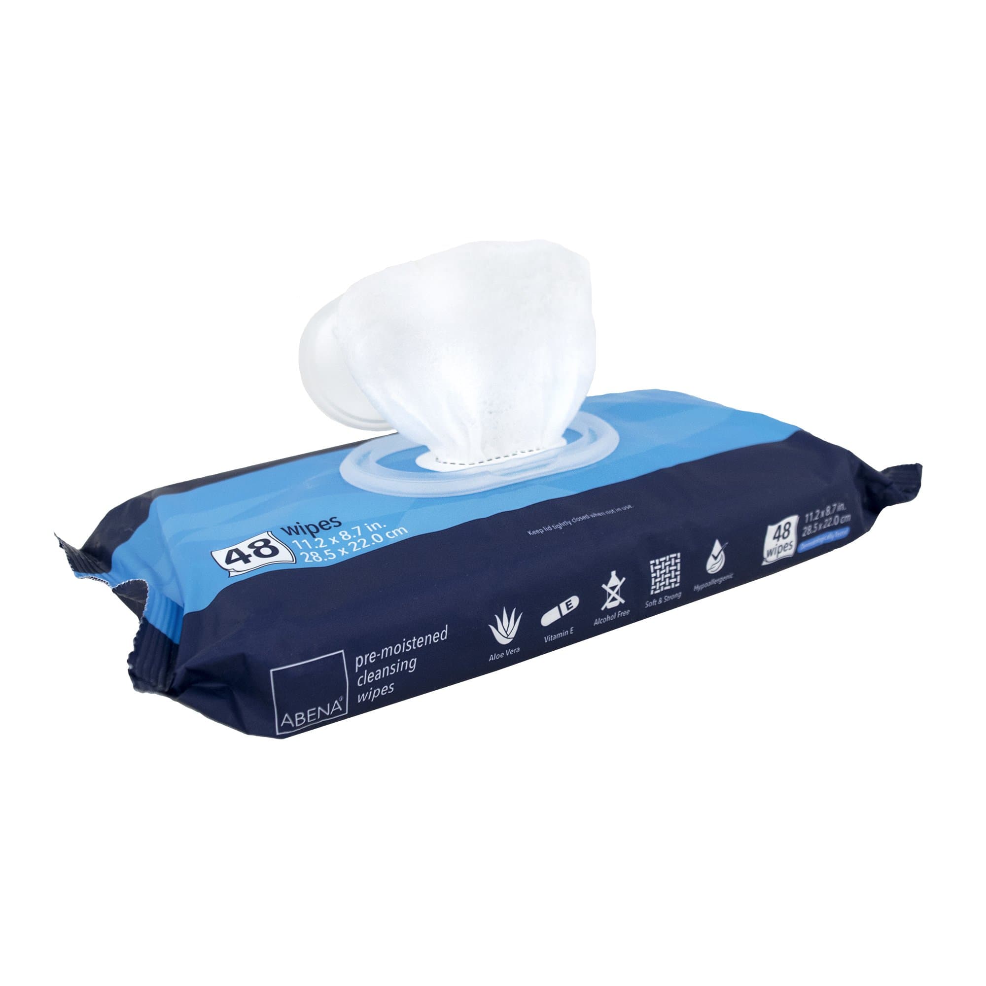 Abena Soft Pack Wipes, Purified Water/Aloe/Vitamin E, Scented