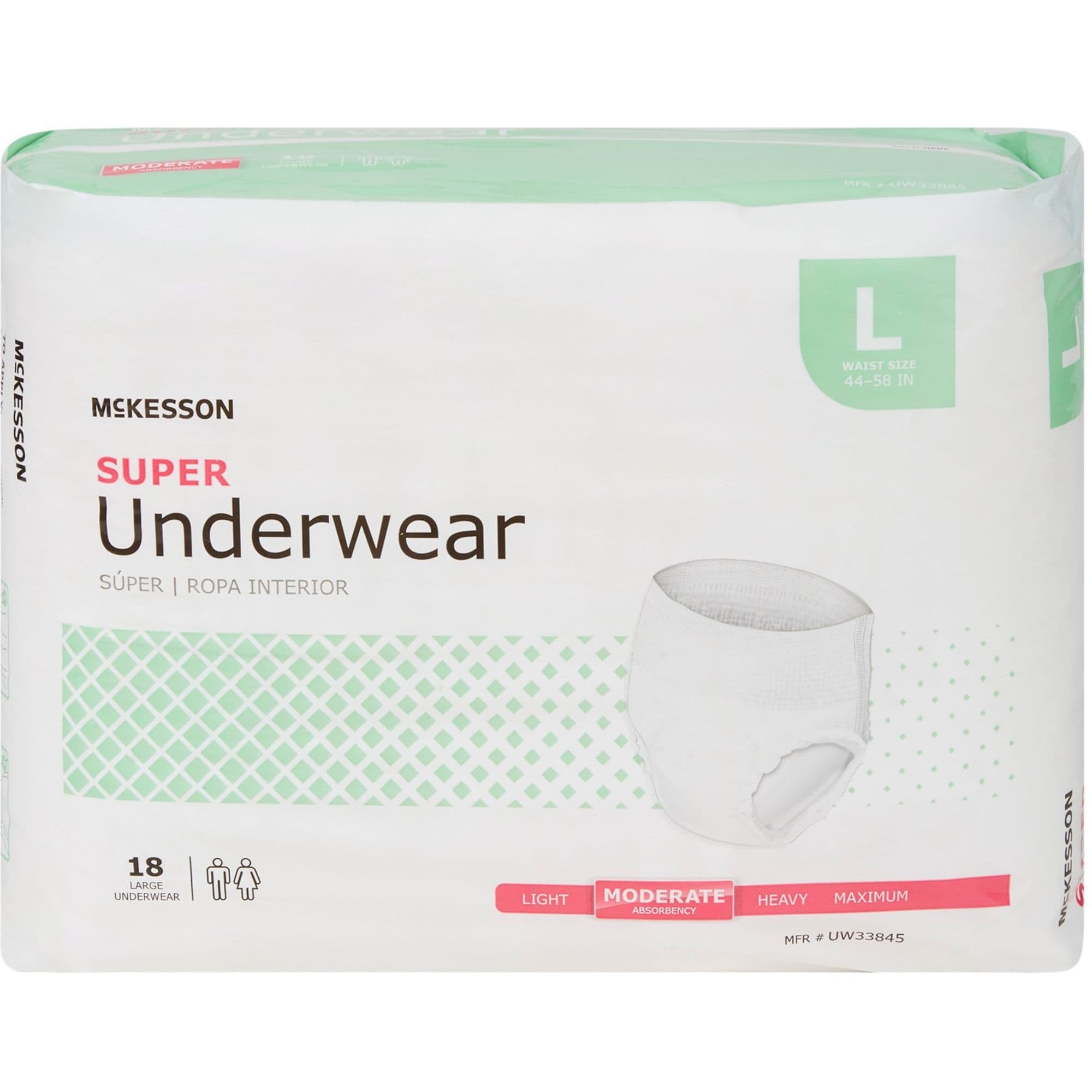 McKesson Super Adult Incontinence Pull-Up Underwear, Moderate Absorbency