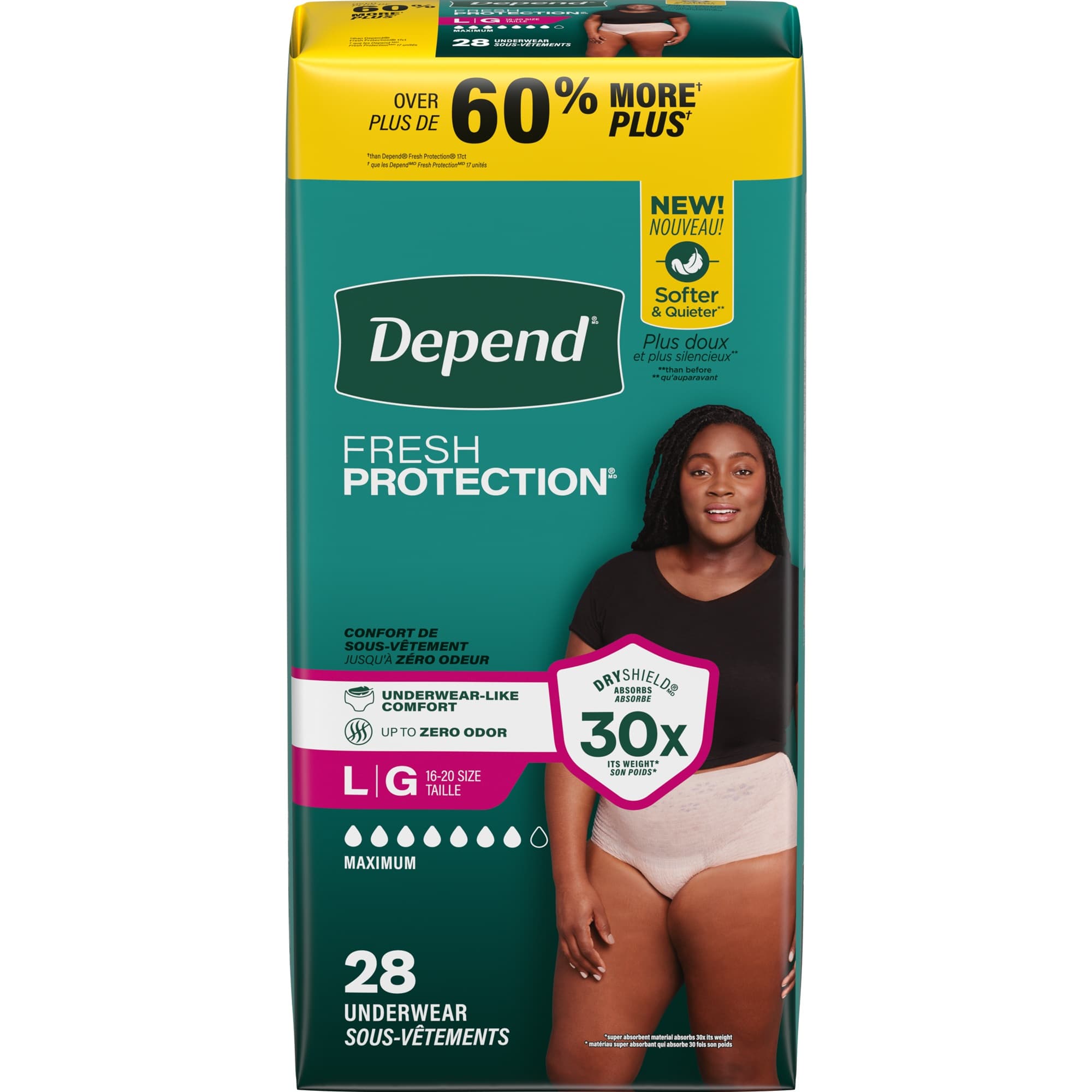 Depend Fresh Protection Adult Incontinence Pull-Up Underwear for Women, Maximum