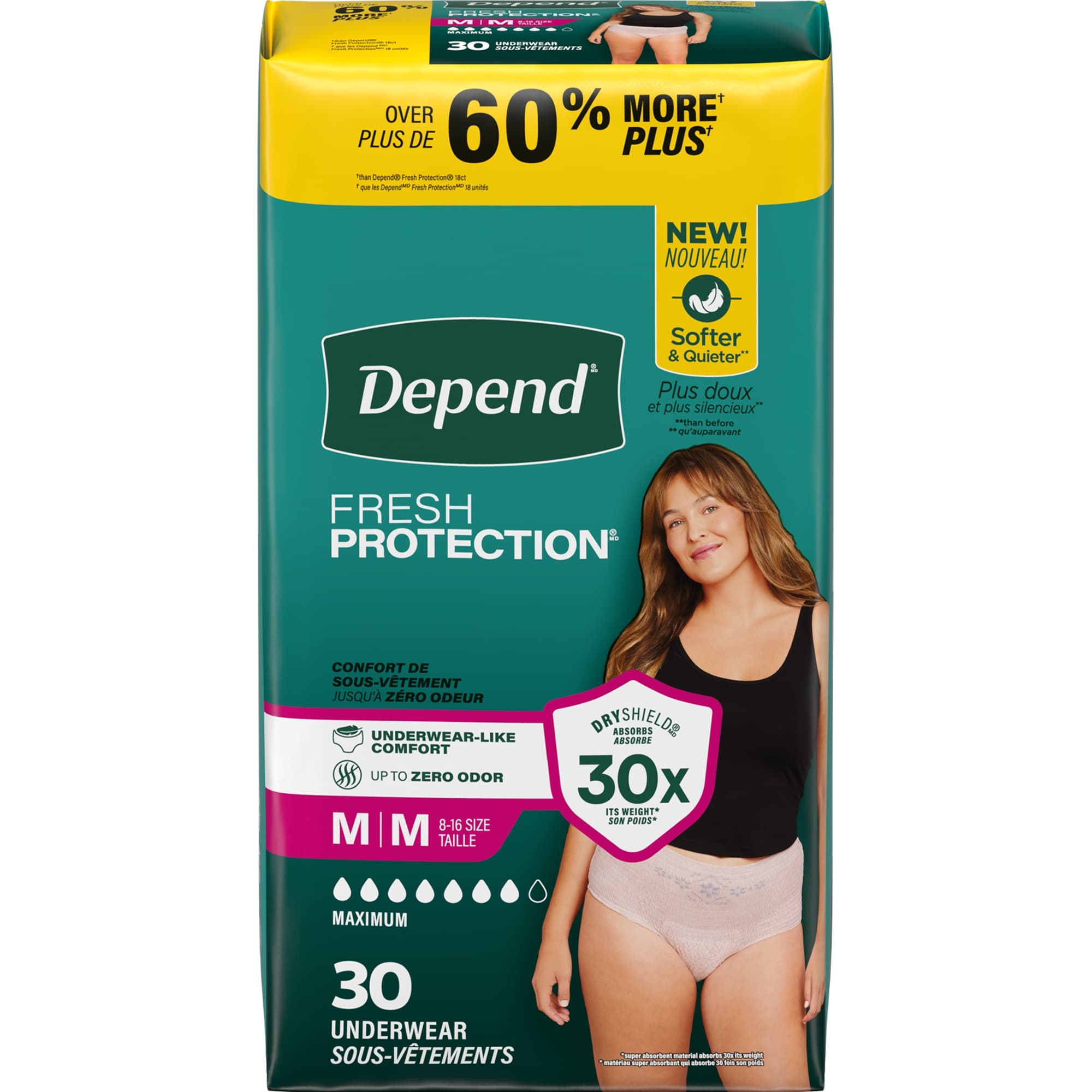 Depend Fresh Protection Adult Incontinence Pull-Up Underwear for Women, Maximum
