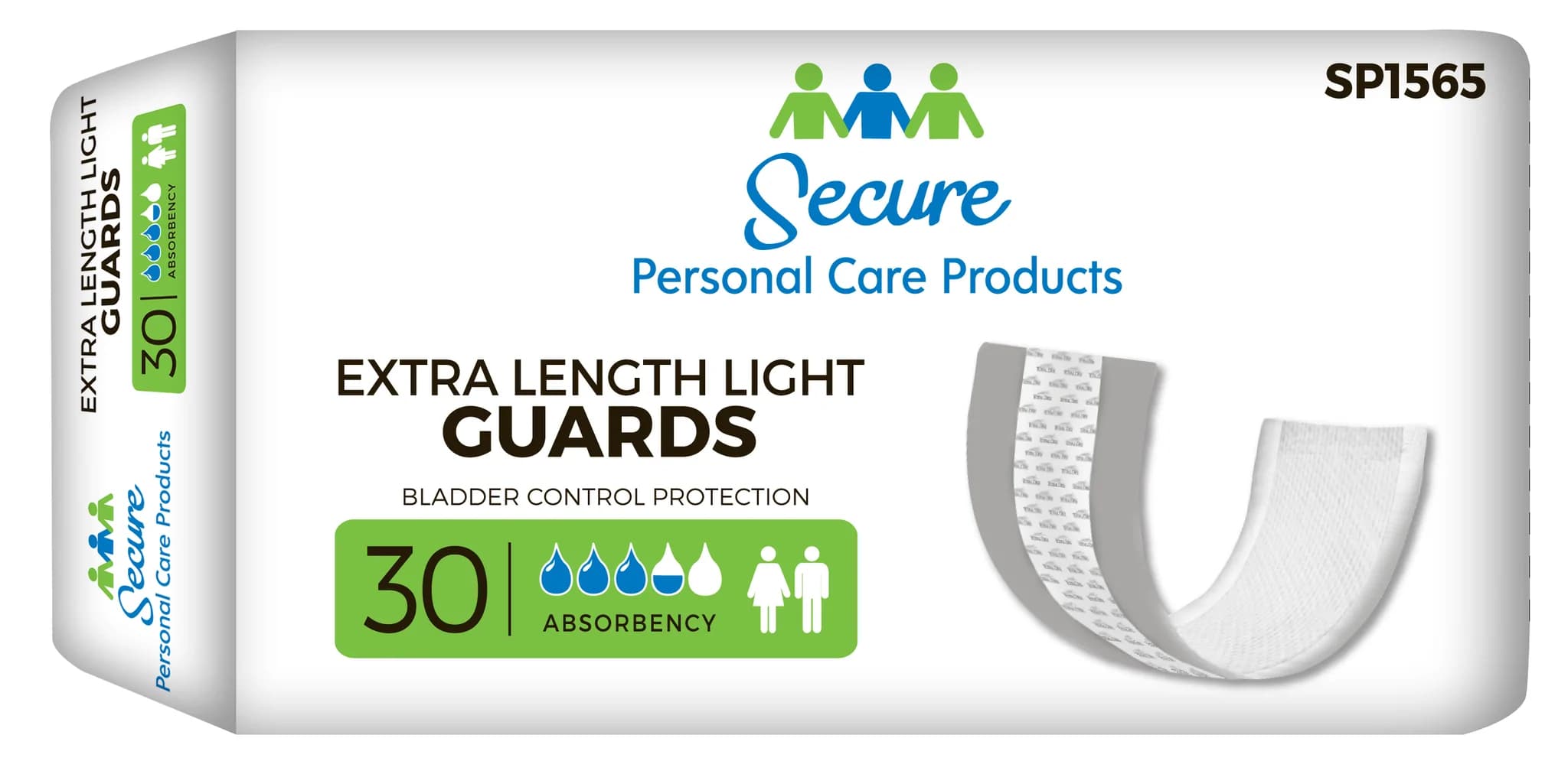 Secure Personal Care Products Extra Length Guards Bladder Control Pads