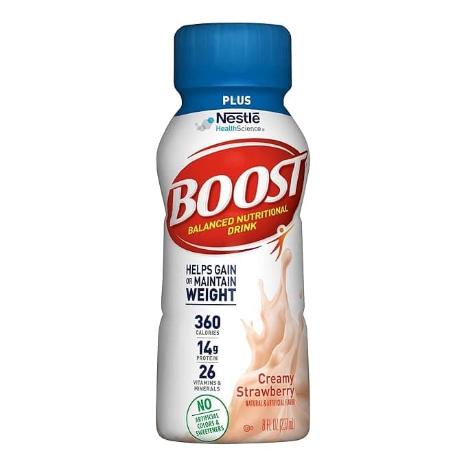 Boost Plus Balanced Nutritional Drink, Bottle, 8 oz., Creamy Strawberry