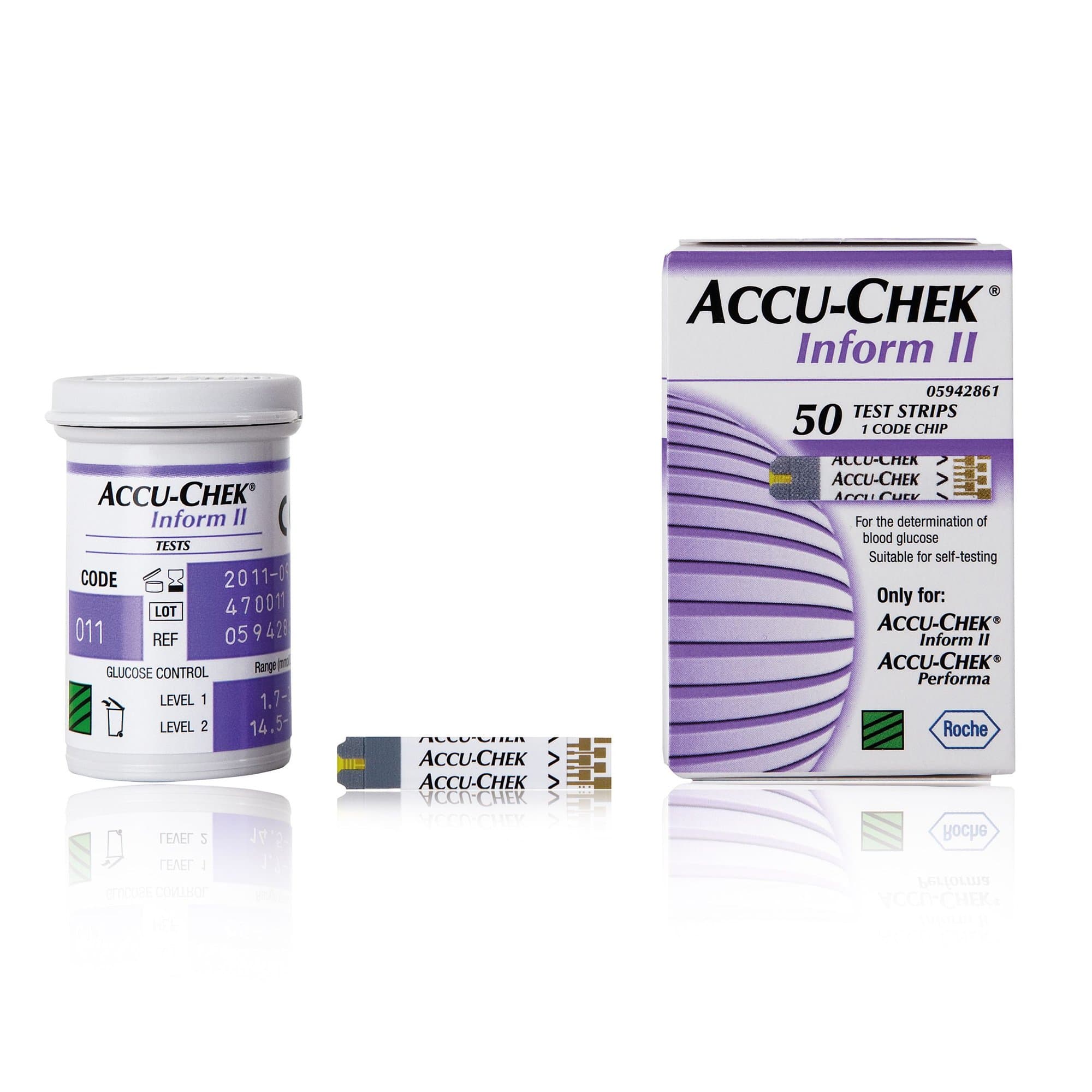 Accu-Chek Inform II 3 Code Chip Test Strips