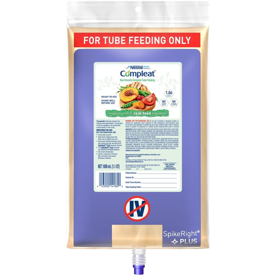 Compleat Nutritionally Complete Tube Feeding Formula, 33.8 oz.