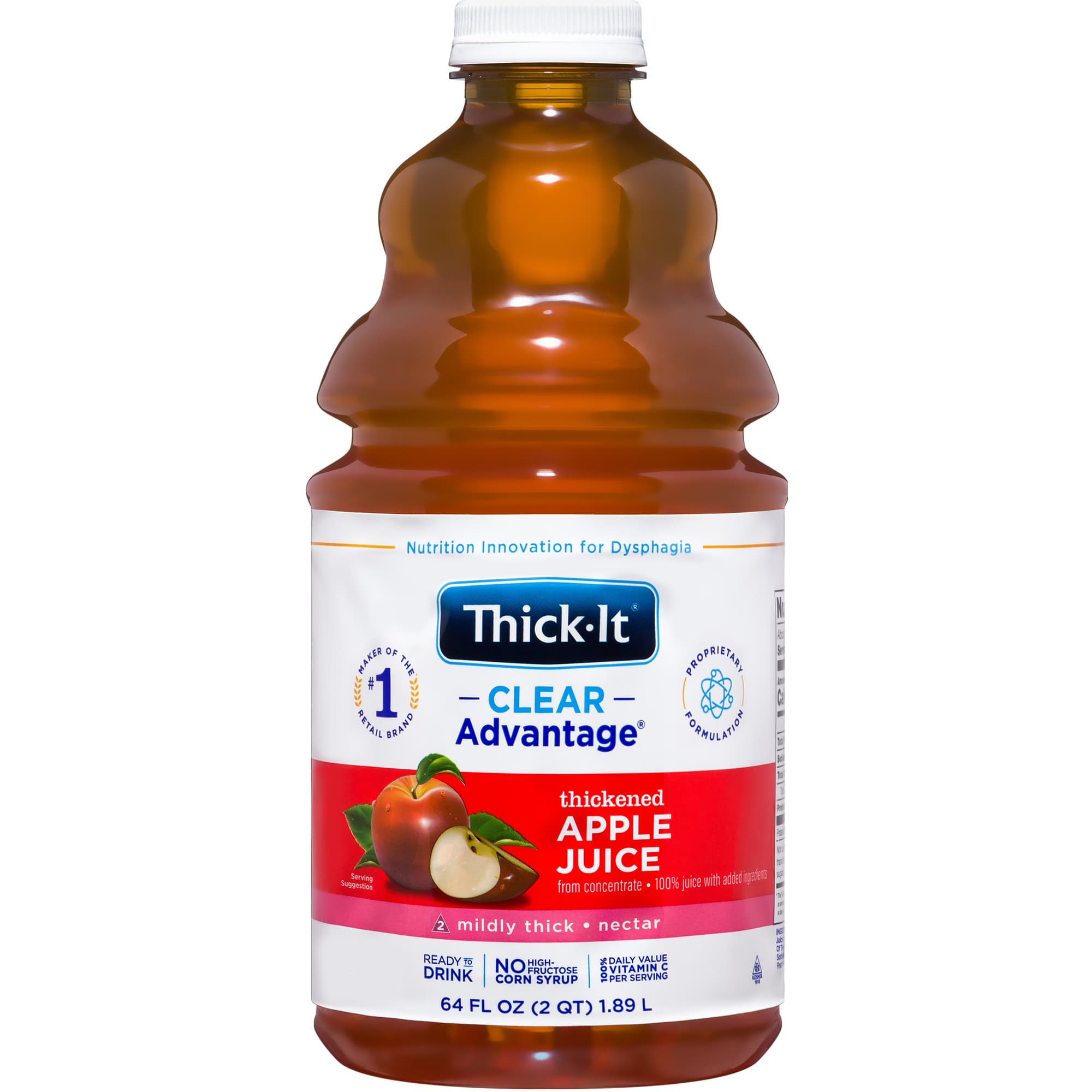 Thick-It Clear Advantage Thickened Apple Juice, Nectar Consistency, 64 oz.