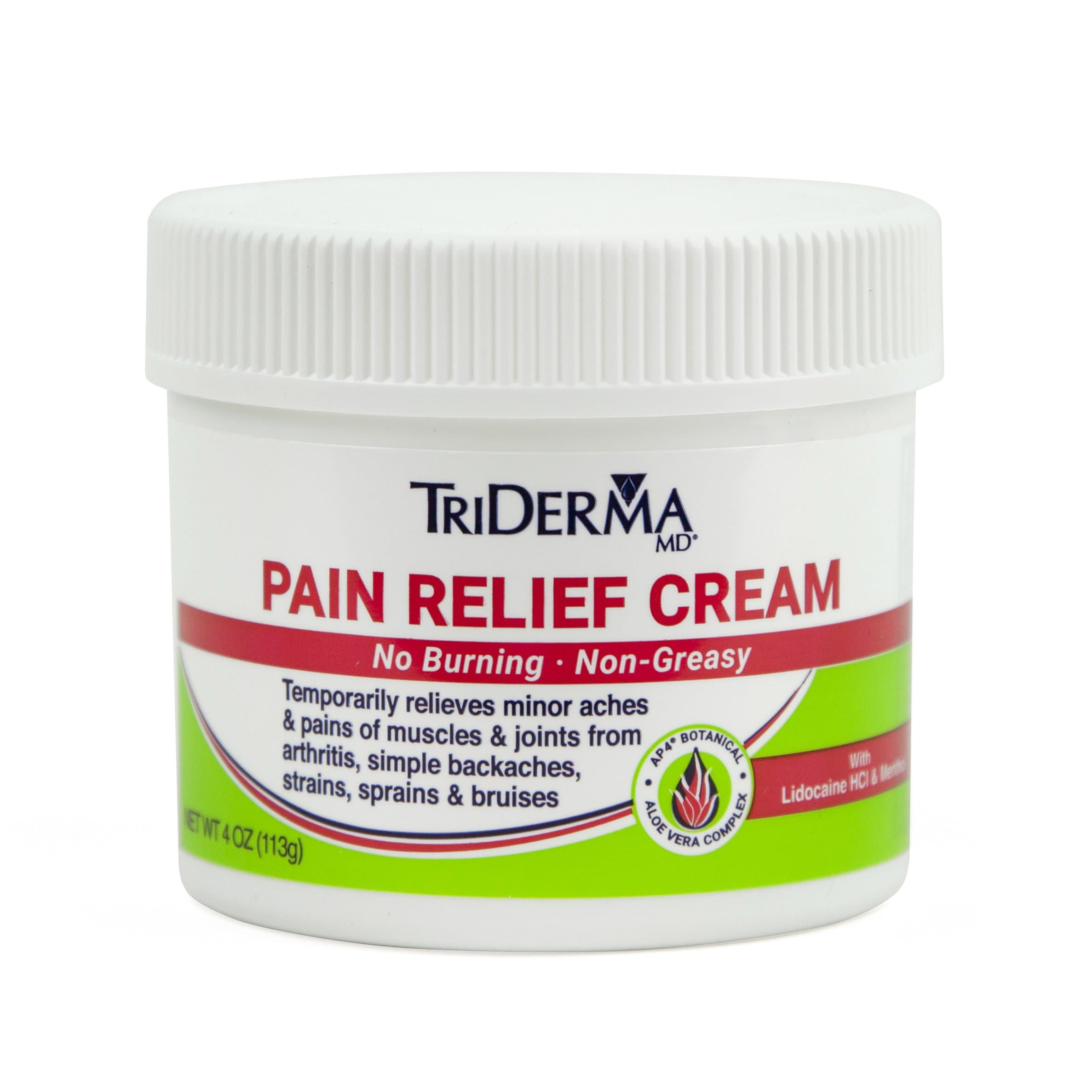 TriDerma MD Pain Relief, Lidocaine / Menthol Cream, 4 oz.