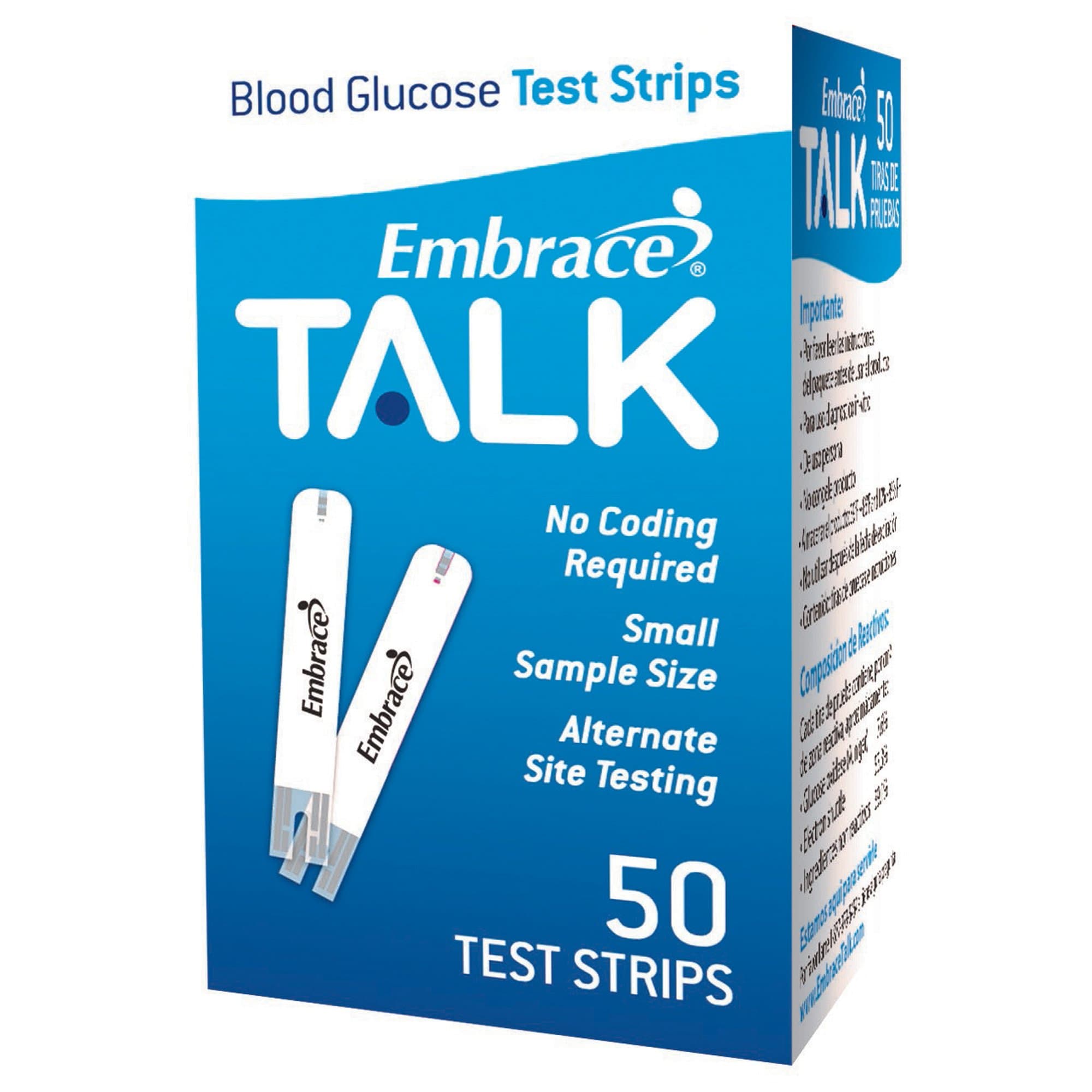 Embrace Talk Blood Glucose Test Strips