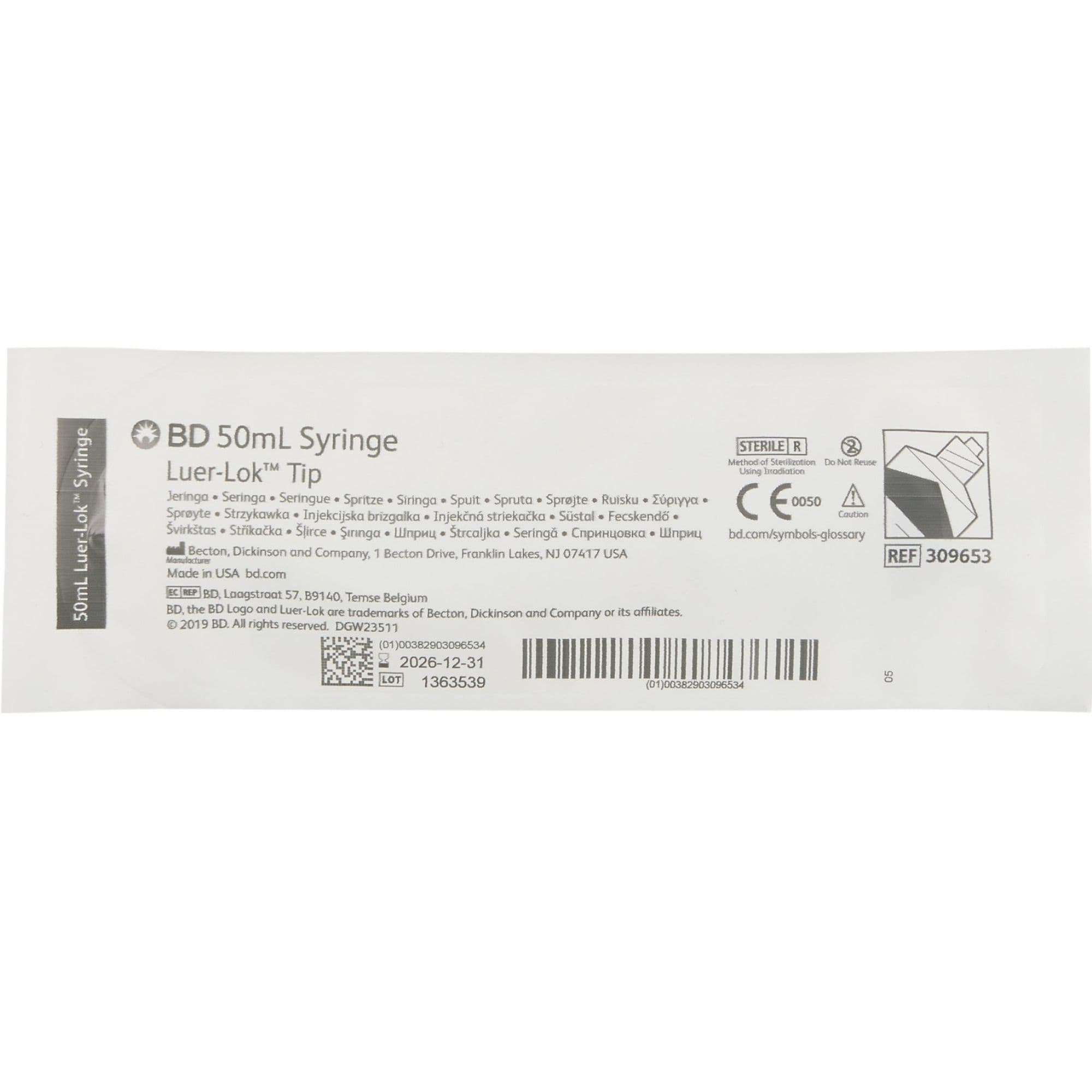 BD Luer-Lok General Purpose Syringe, 50 mL