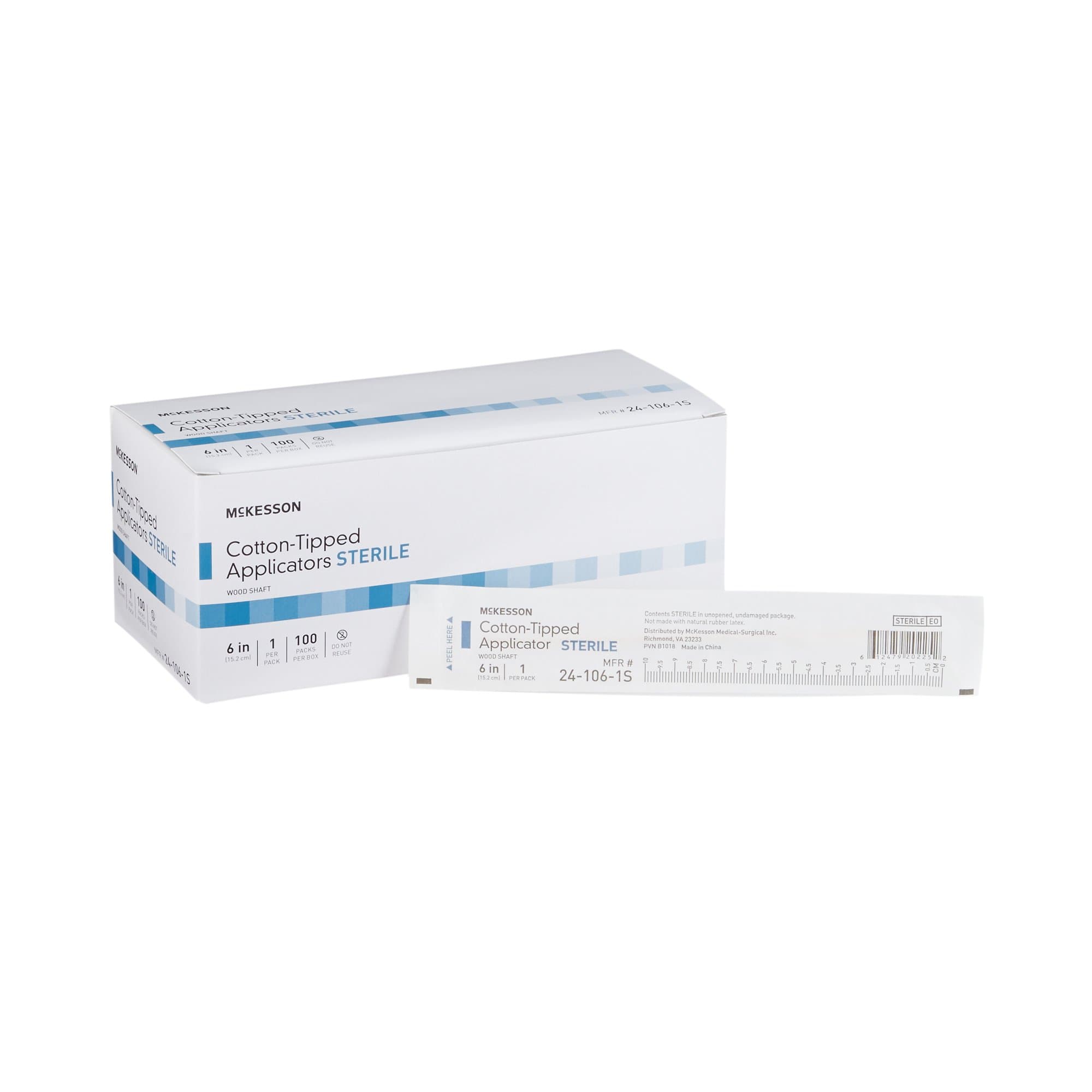 McKesson Cotton-Tipped Applications, 6", Sterile