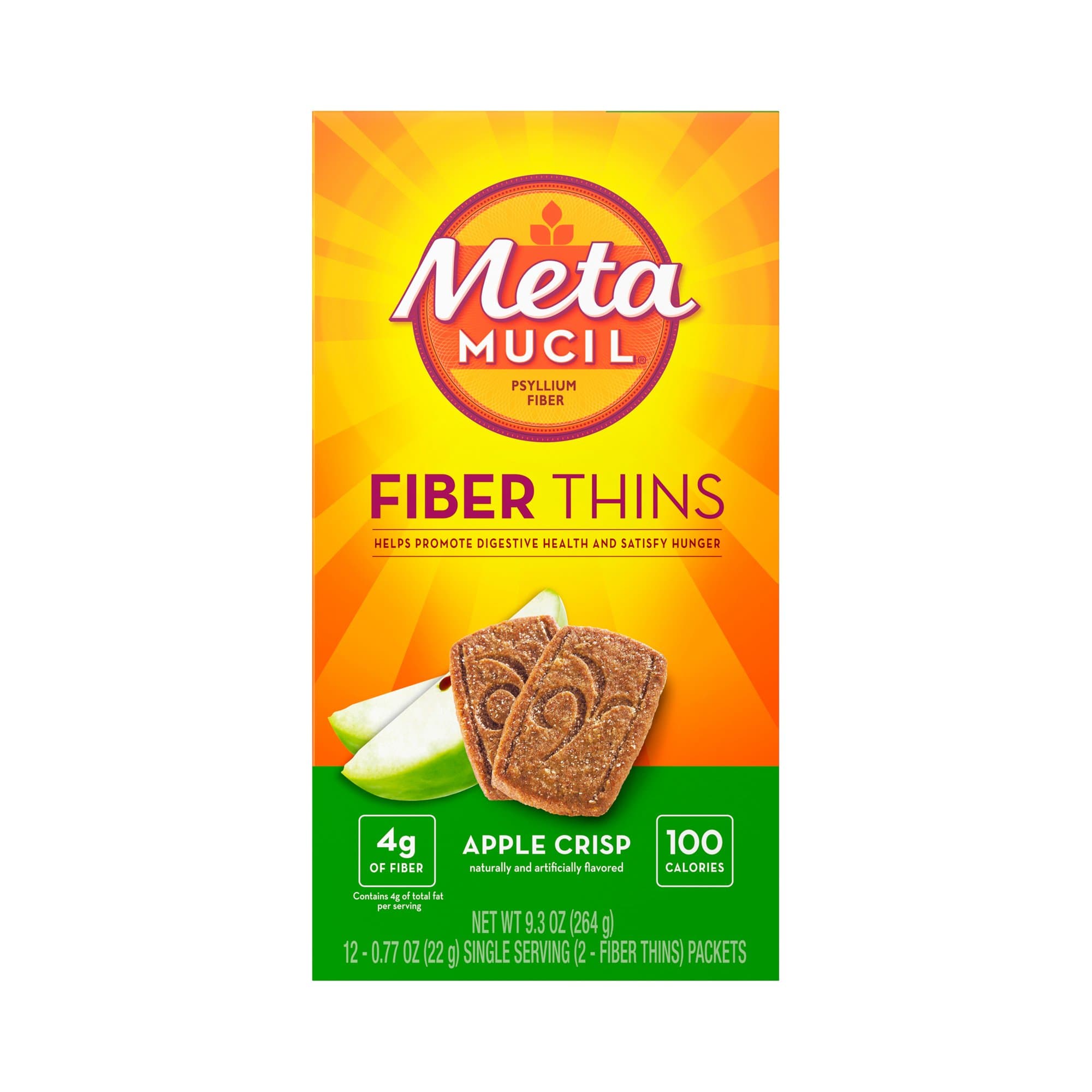 Metamucil Psyllium Fiber Thins, Apple Crisp