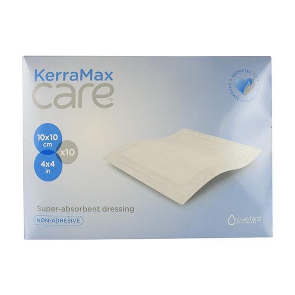 KerraMax Super-Absorbent Heavy Exudate Dressing, Non-Adhesive, 4 X 4"
