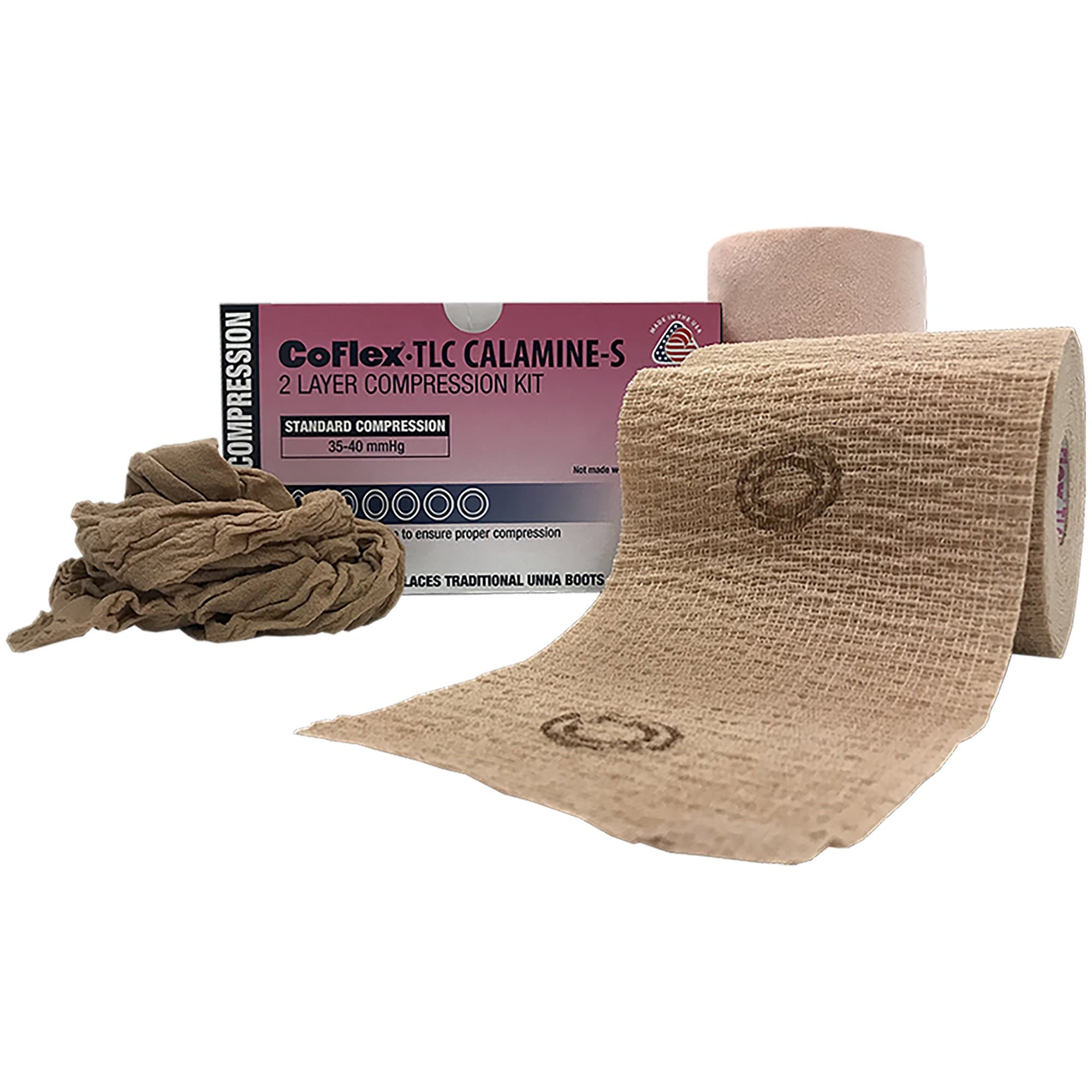 CoFlex TLC Calamine-S 2 Layer Compression Kit, 4" X 6 yd/4" X 7 yd