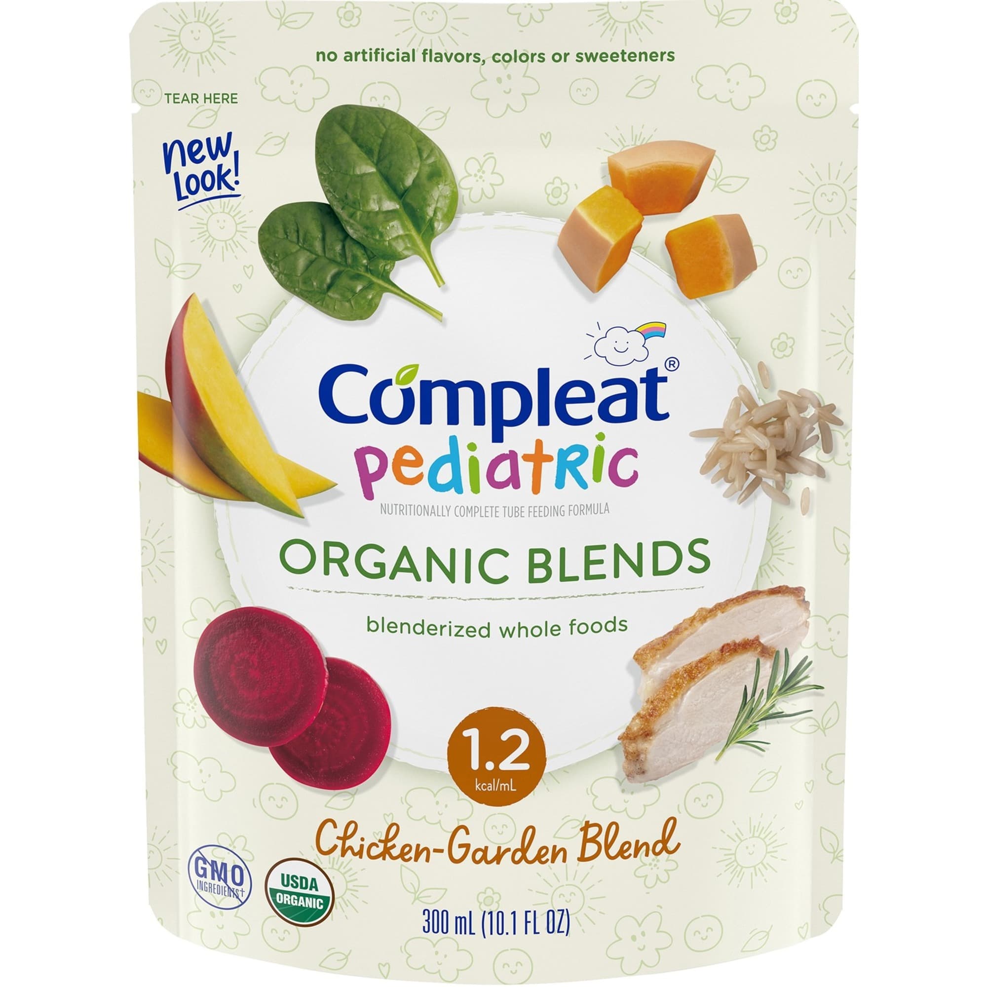 Compleat Pediatric Organic Blends Chicken-Garden Tube Feeding, 10.1 oz