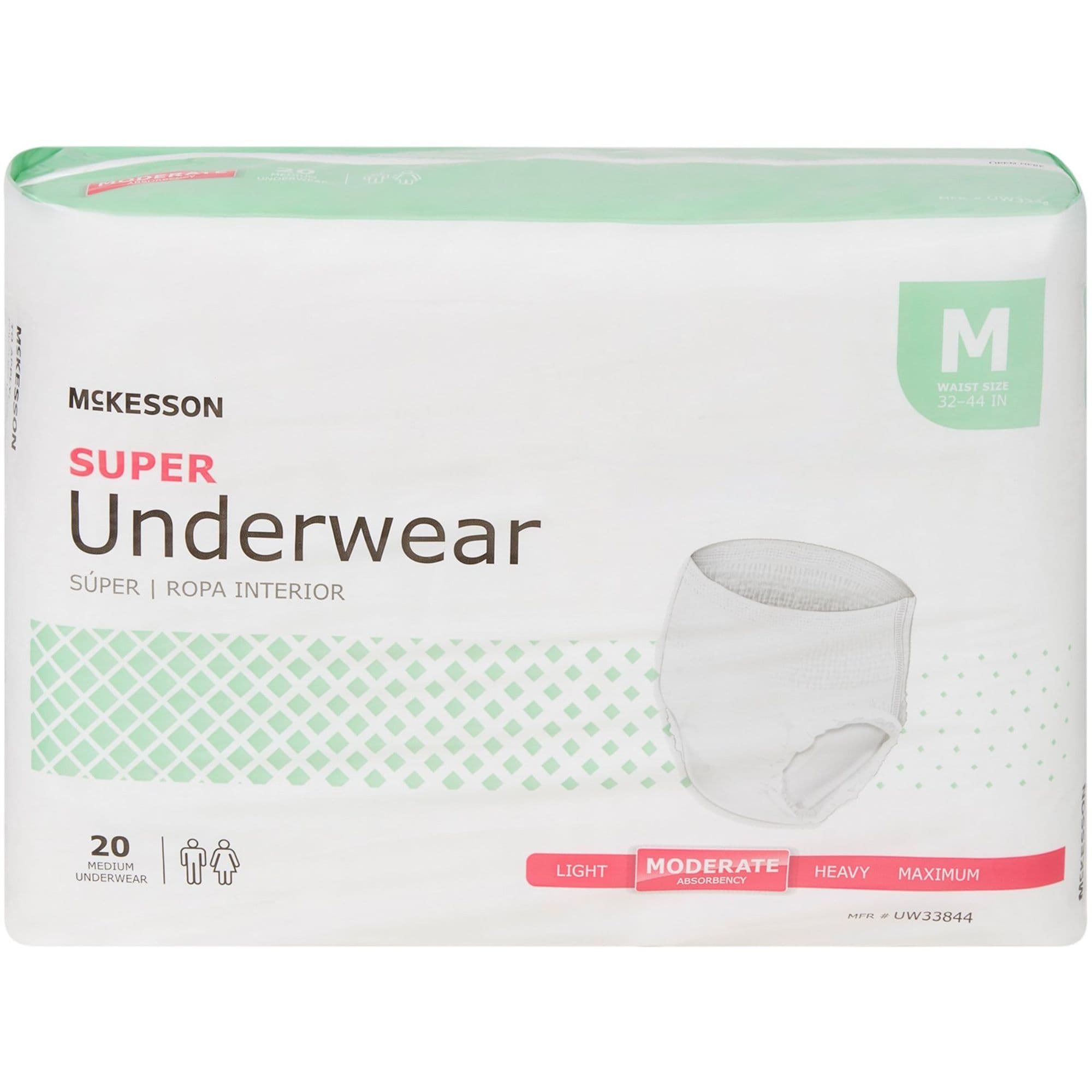McKesson Super Adult Incontinence Pull-Up Underwear, Moderate Absorbency