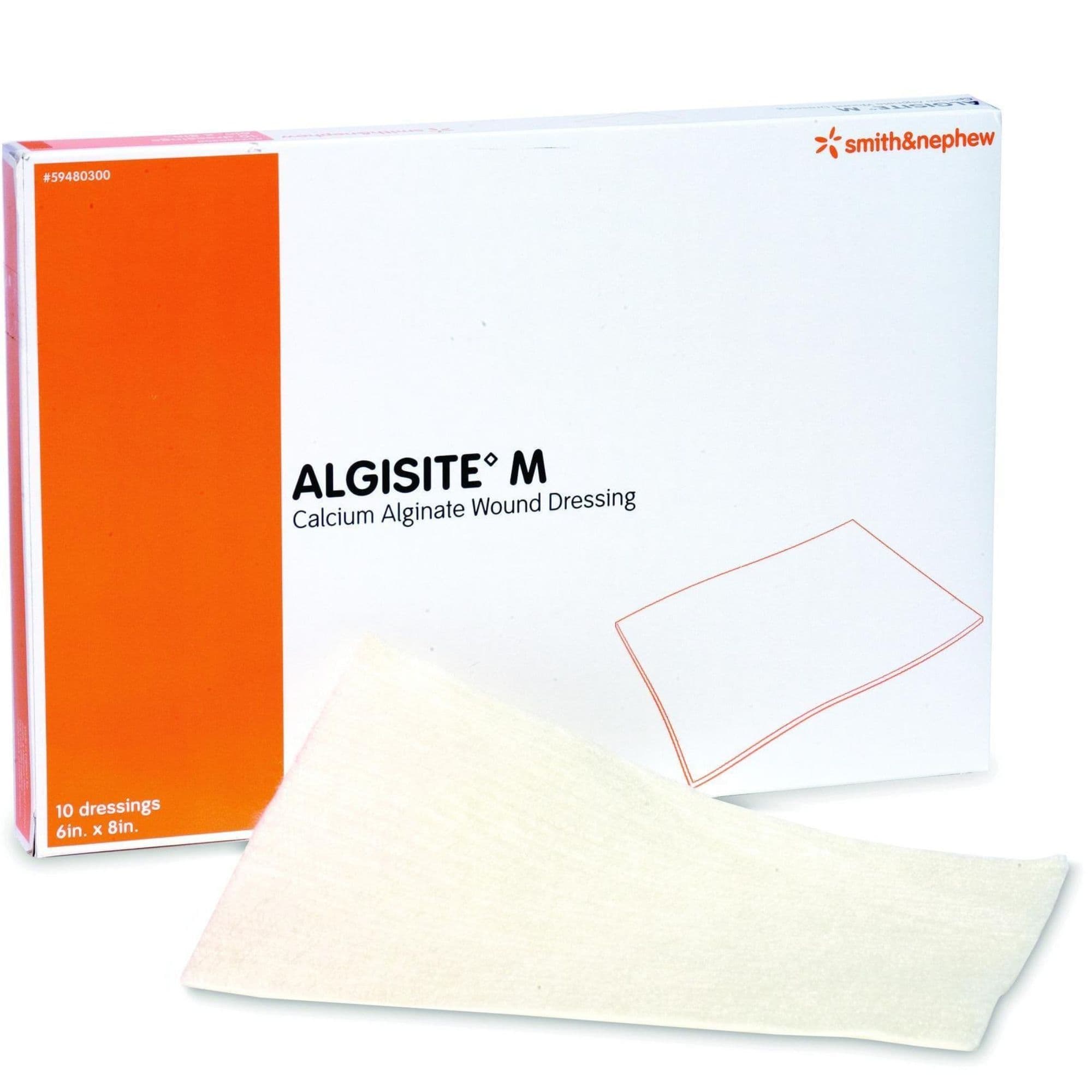 AlgiSite M Calcium Alginate Wound Dressing, 6 X 8"