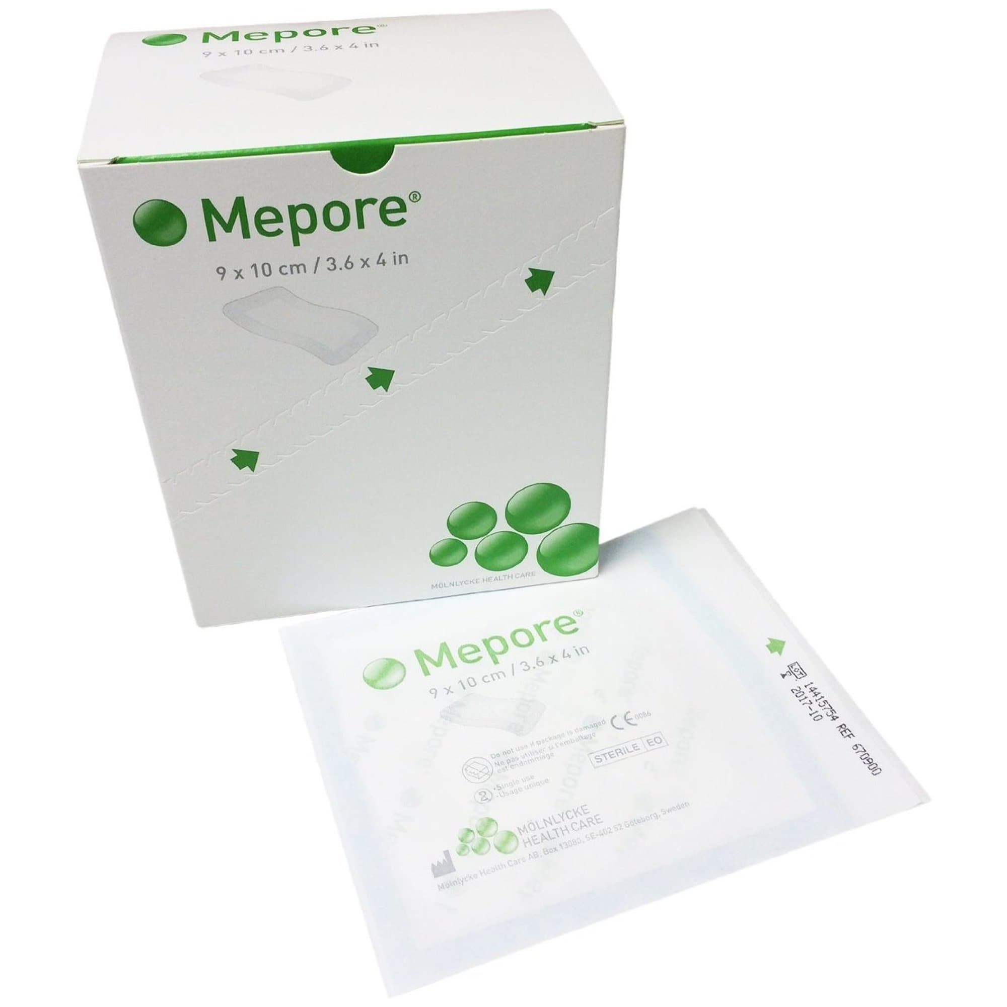 Mepore Adhesive Dressing, 3.6 X 4"
