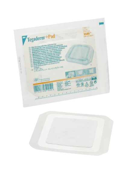 3M Tegaderm +Pad Film Dressing with Non-Adherent Pad, 6 X 6"