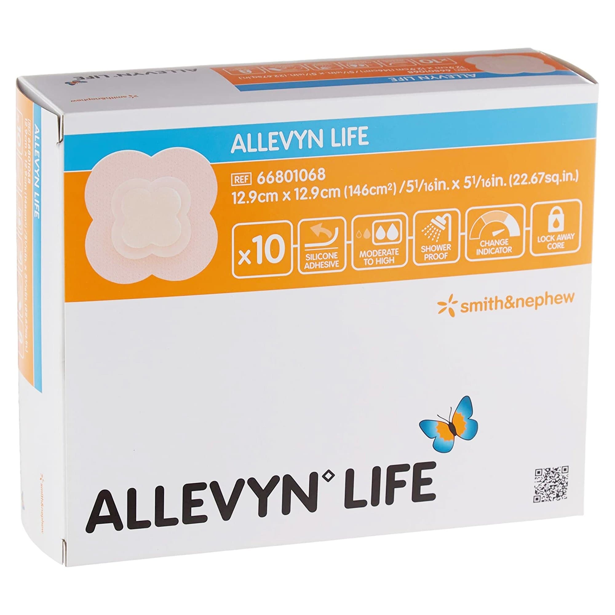 Smith & Nephew Allevyn Life Silicone Foam Dressing, 5-1/16" X 5-1/16"