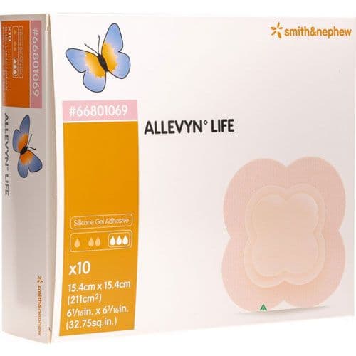 Smith & Nephew Allevyn Life Silicone Foam Dressing, 6-1/6 X 6-1/6"