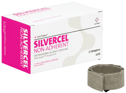 3M Silvercel Non-Adherent Antimicrobial Alginate Dressing, 1 X 12"