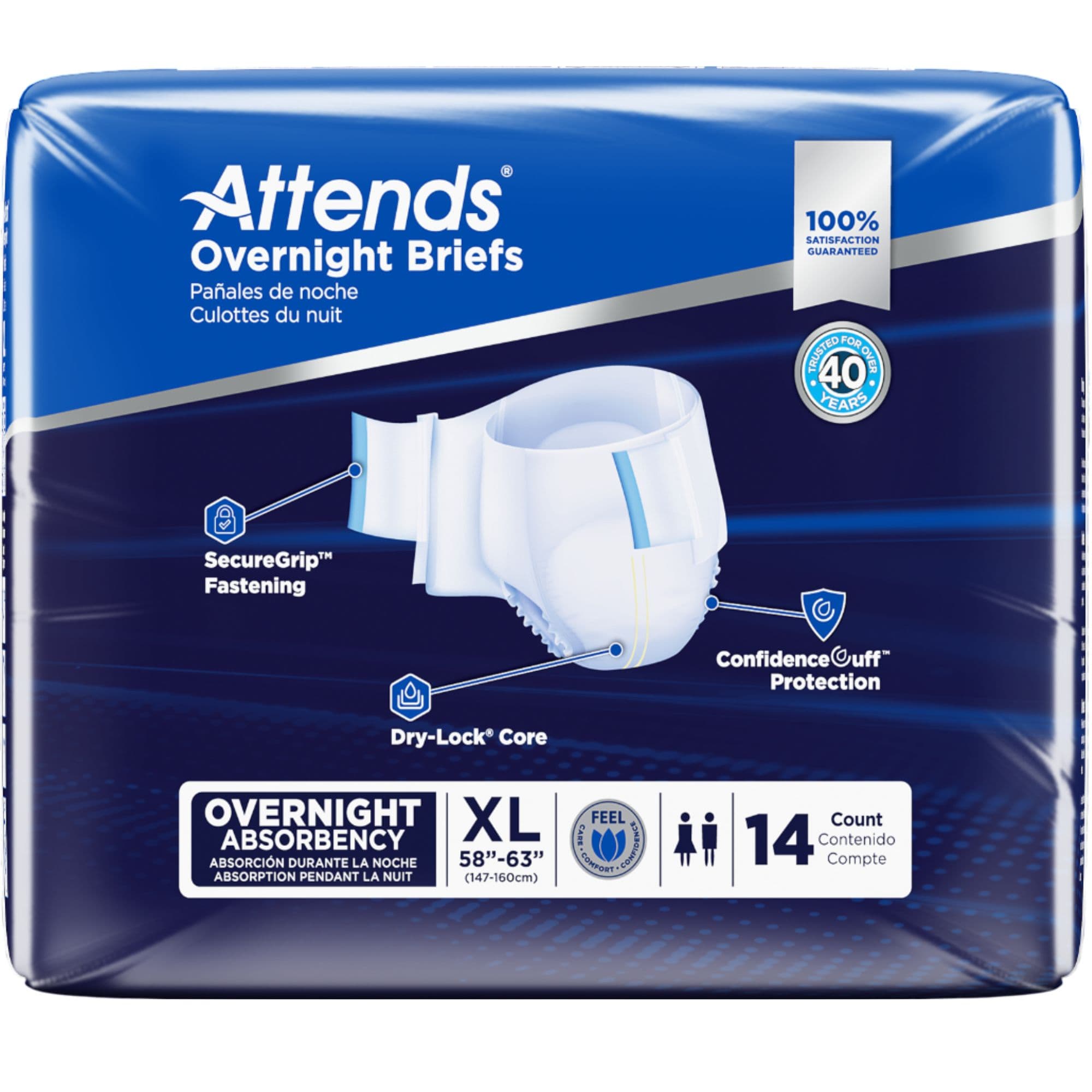 Attends Overnight Adult Incontinence Briefs