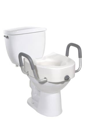 Drive Premium Plastic, Raised, Elongated Toilet Seat with Lock