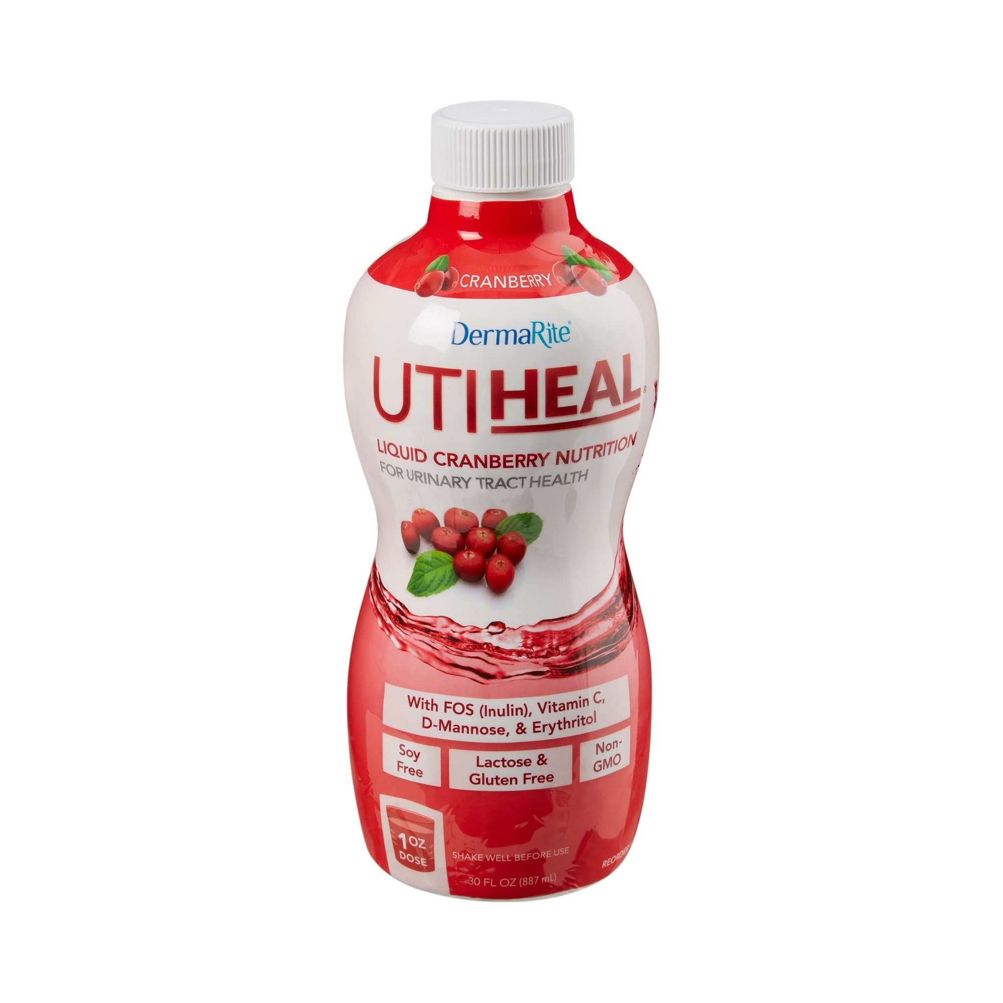 DermaRite UTIHeal Liquid Cranberry Nutrition, Cranberry, 30 oz.
