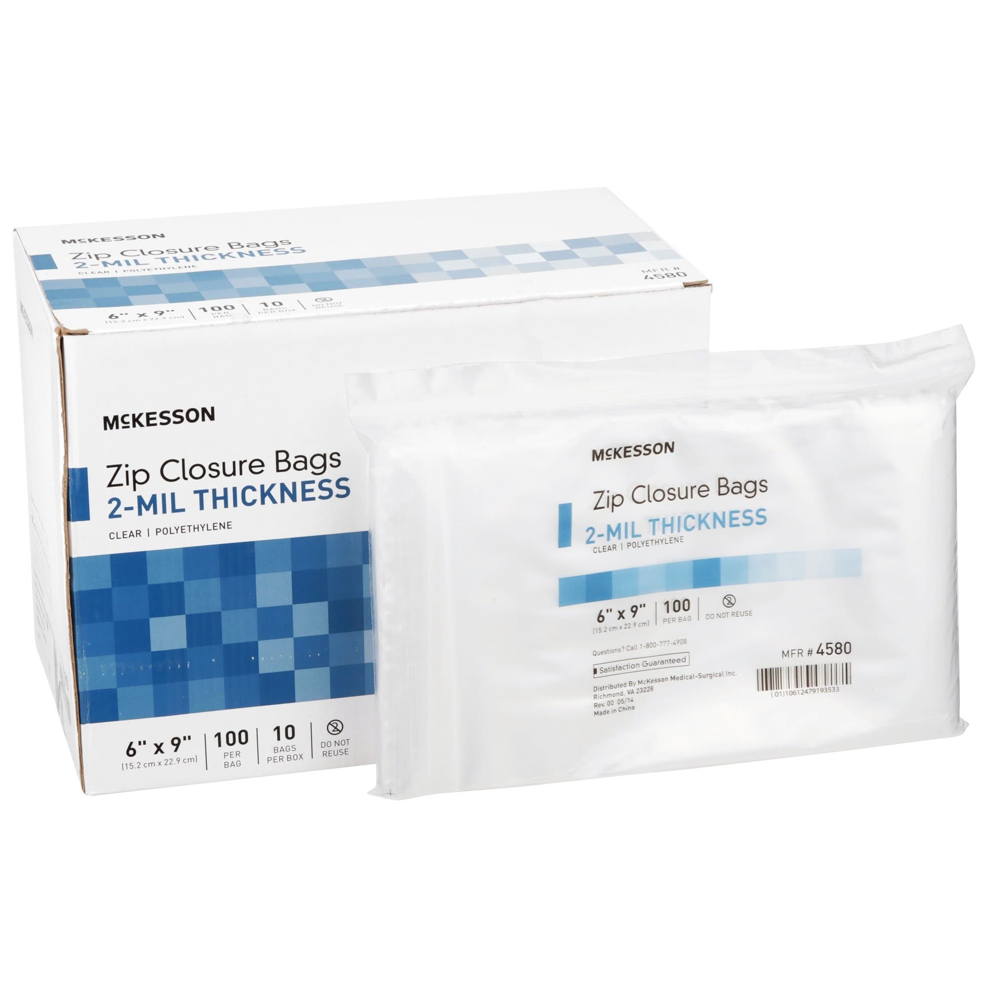 McKesson Clear Zip Closure Bags