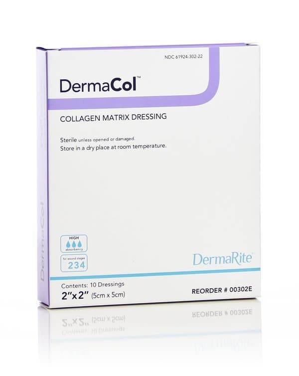 DermaCol Collagen Matrix Dressing, 2 X 2"