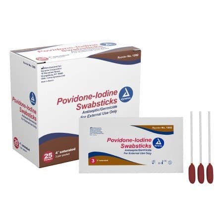 Dynarex Povidone-Iodine Swabsticks