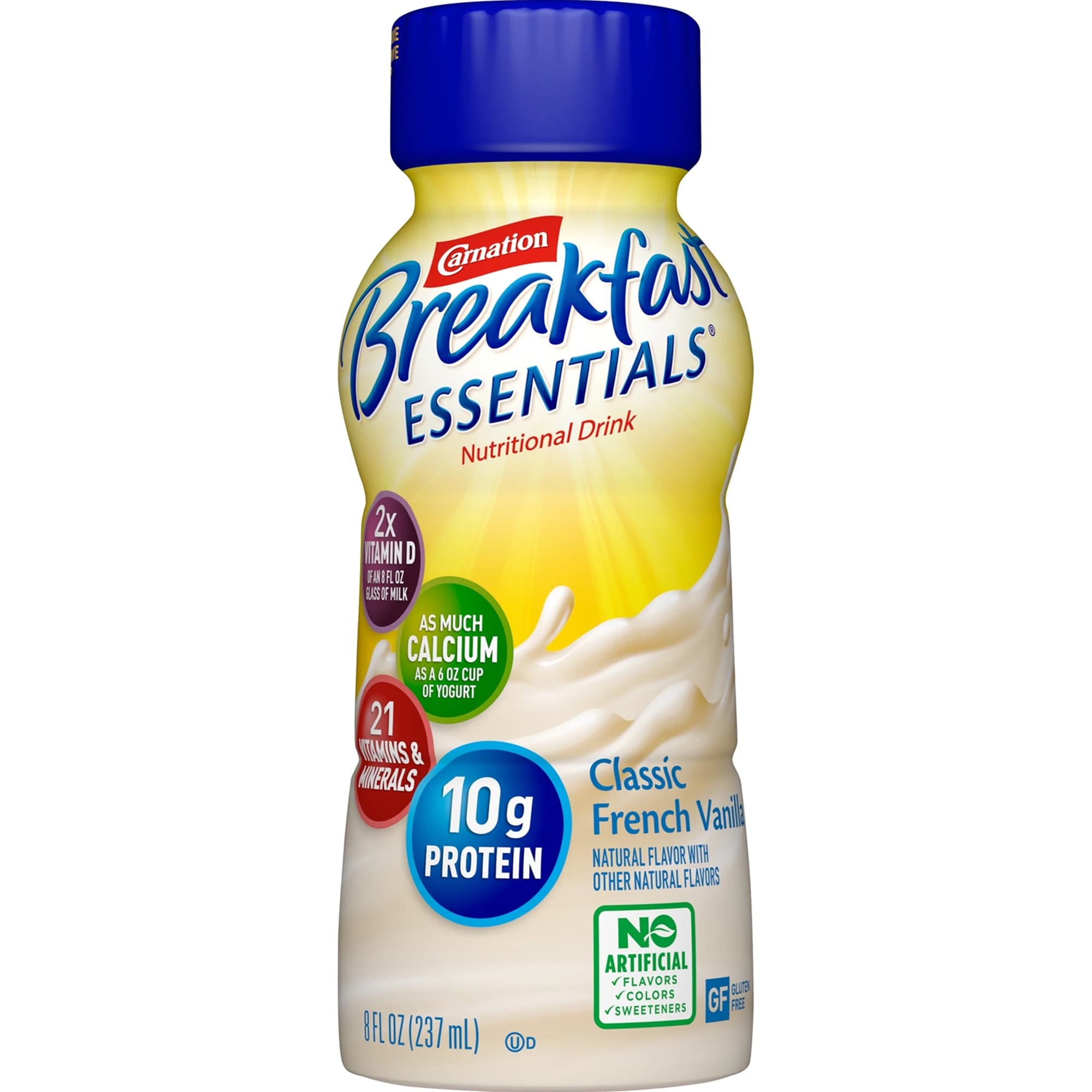 Carnation Breakfast Essentials Complete Nutritional Drink, French Vanilla, 8 oz,
