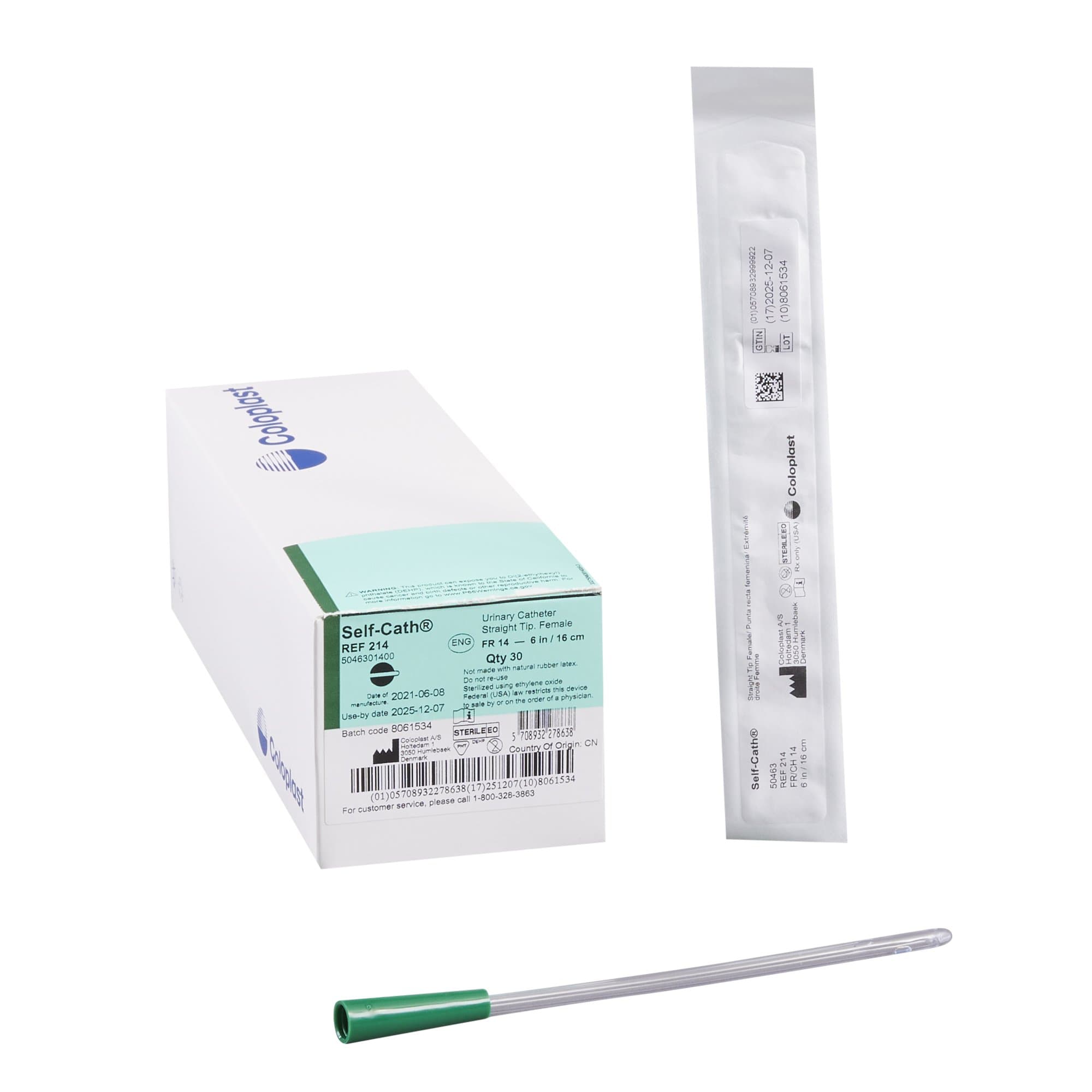 Coloplast Self-Cath Female Catheter, Straight Tip, 6"