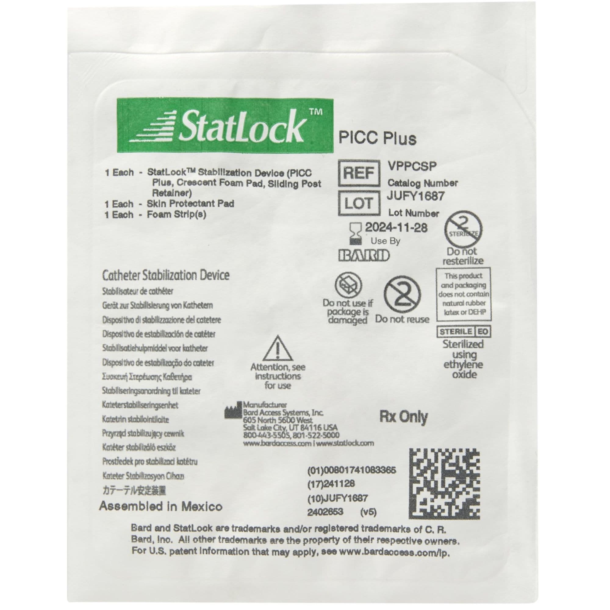 Statlock PICC Plus Stabilization Device