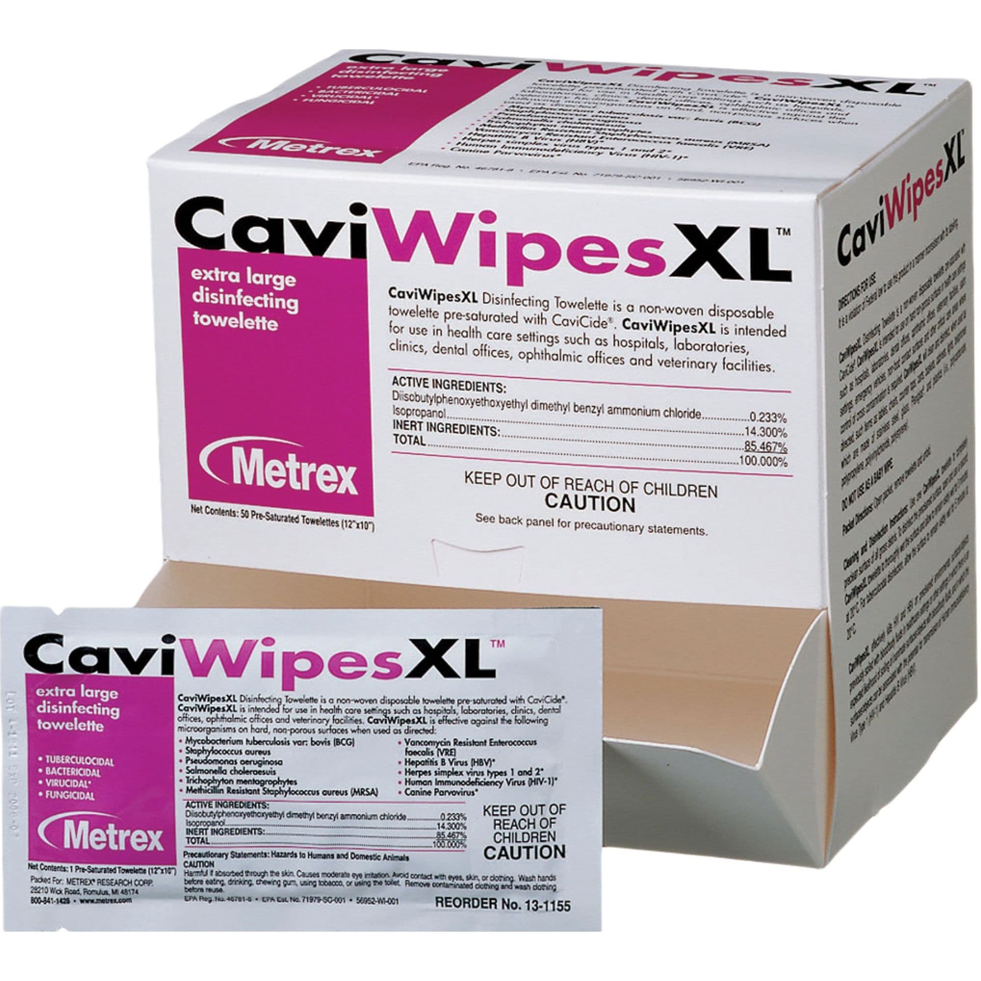CaviWipesXL Extra Large Disinfecting Towelettes