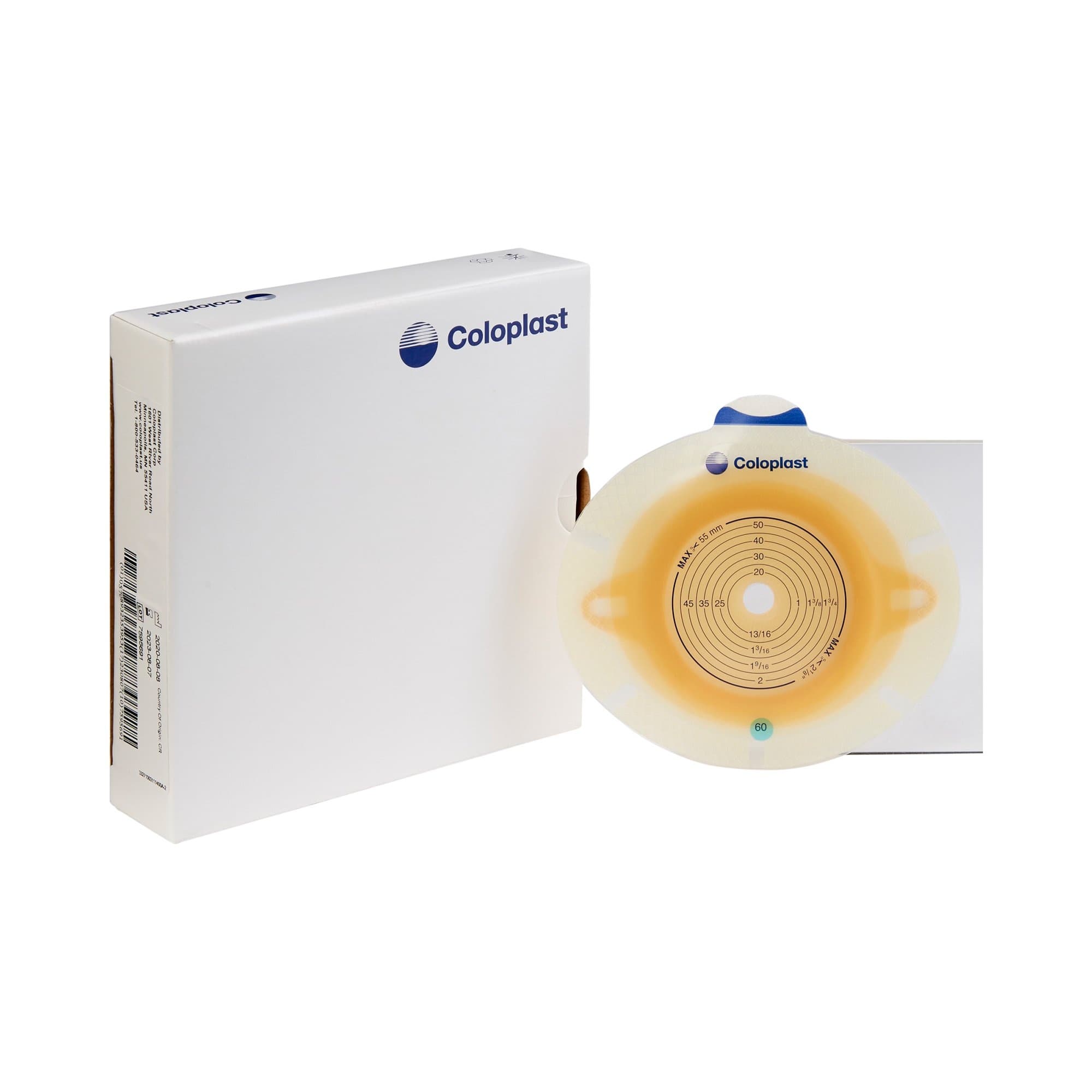 Coloplast Ostomy Barrier, Trim To Fit, 60 mm Flange, 3/8 to 2.25' Opening