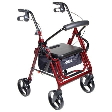 Drive Duet Rollator/Transport Chair, 8' Wheels